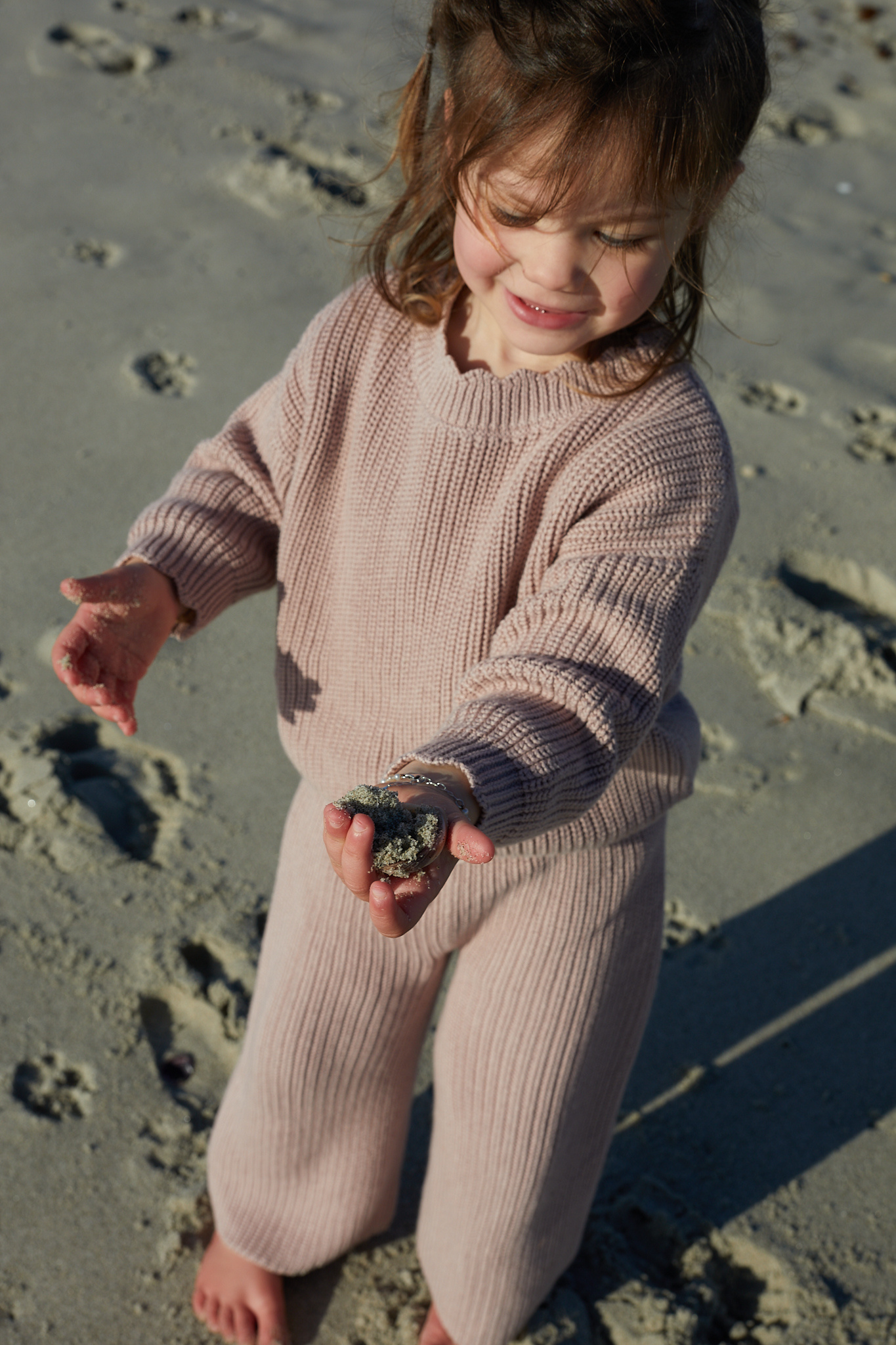 Hand Embroidered Sunday Knit Sweater - Vintage Dusk