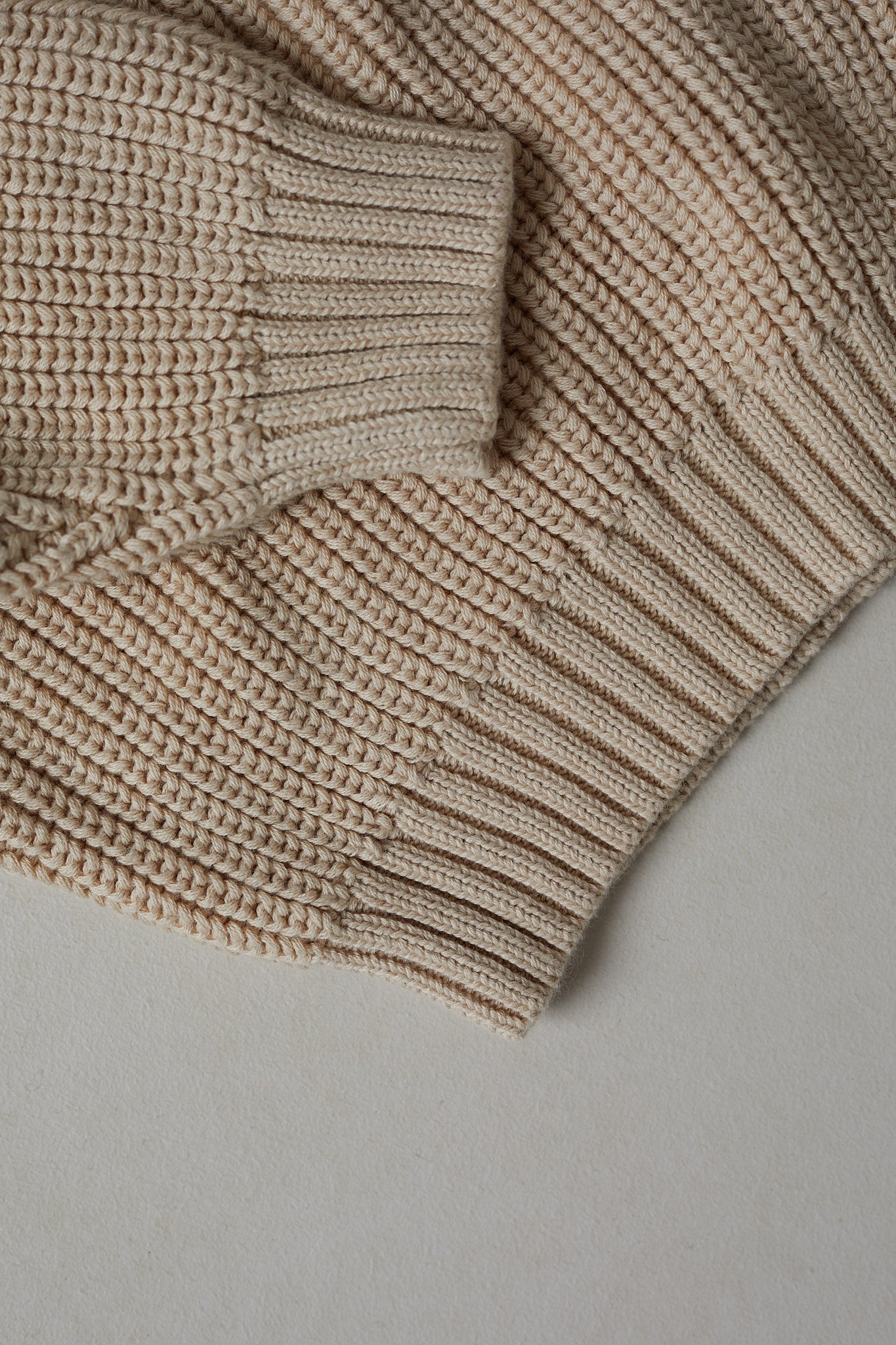 Hand Embroidered Initial Design Heritage Knit Sweater - Oak