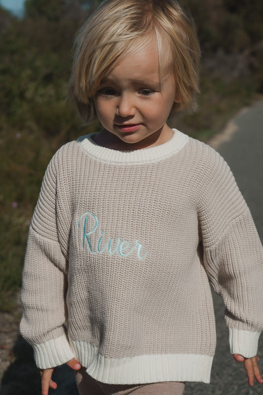 Chunky Knit Sweater - Stone