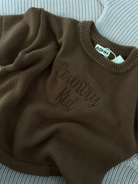 Signature Knit Tee - Chestnut