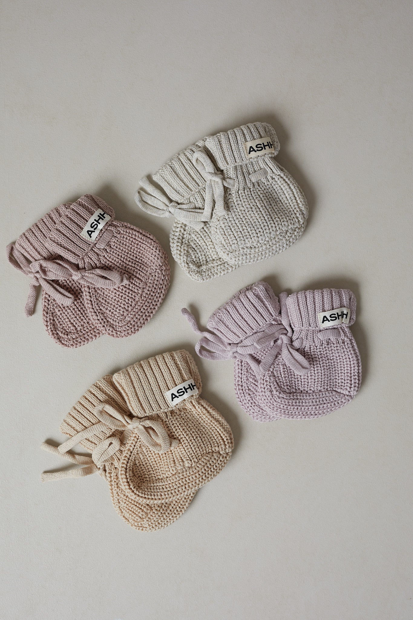 Chunky Knit Booties - Plum