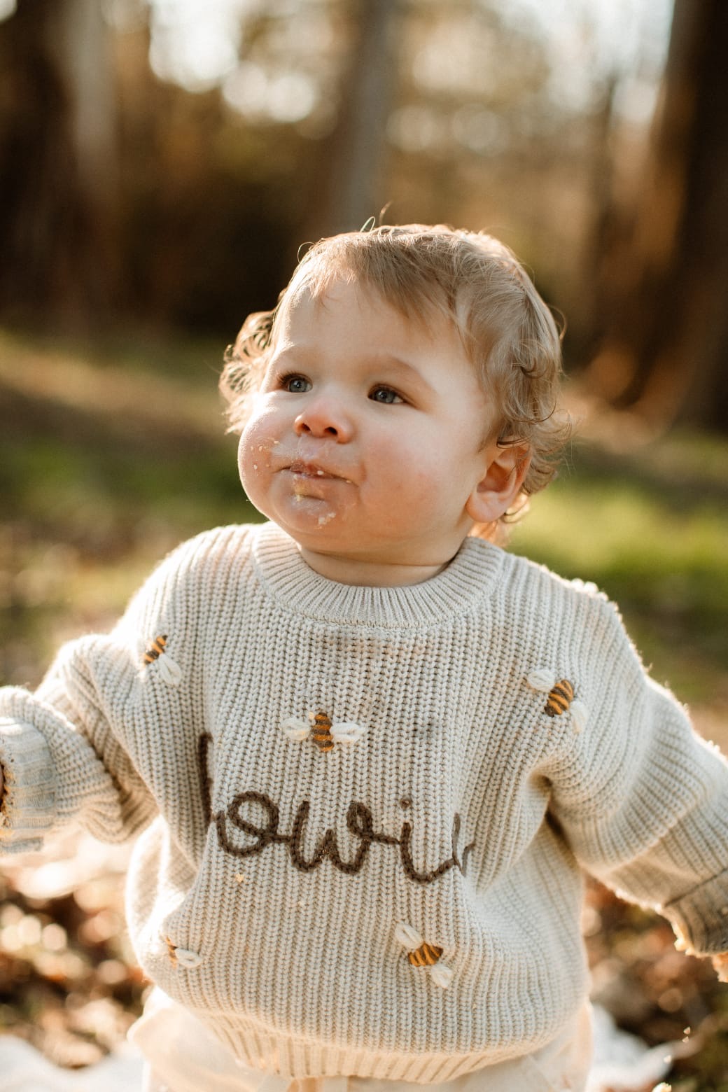 Hand Embroidered Heritage Knit Sweater - Oat Marle