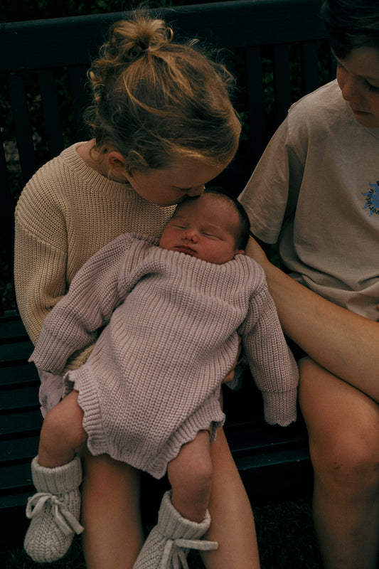 Novie Knit Romper - Dusk