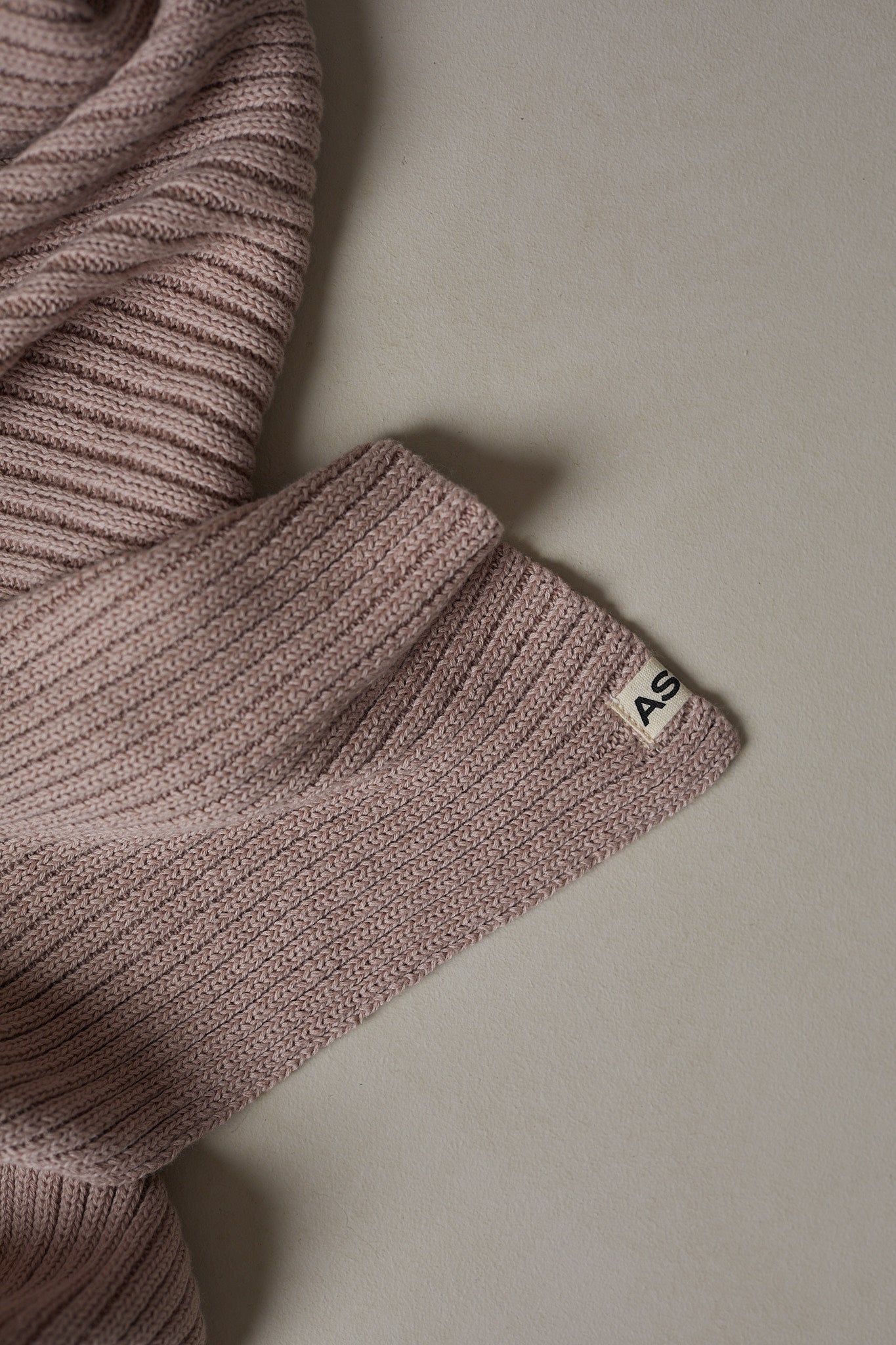 Hand Embroidered Novella Ribbed Knit Blanket - Vintage Dusk