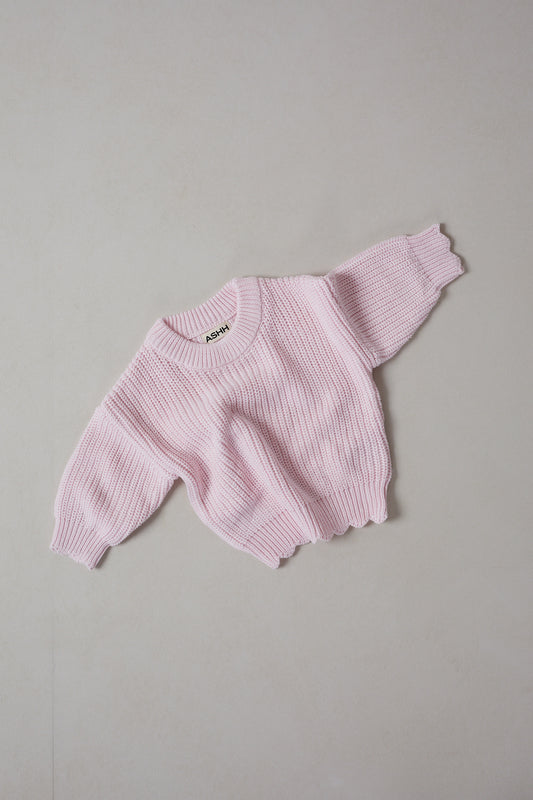 Heritage Knit Sweater - Peony