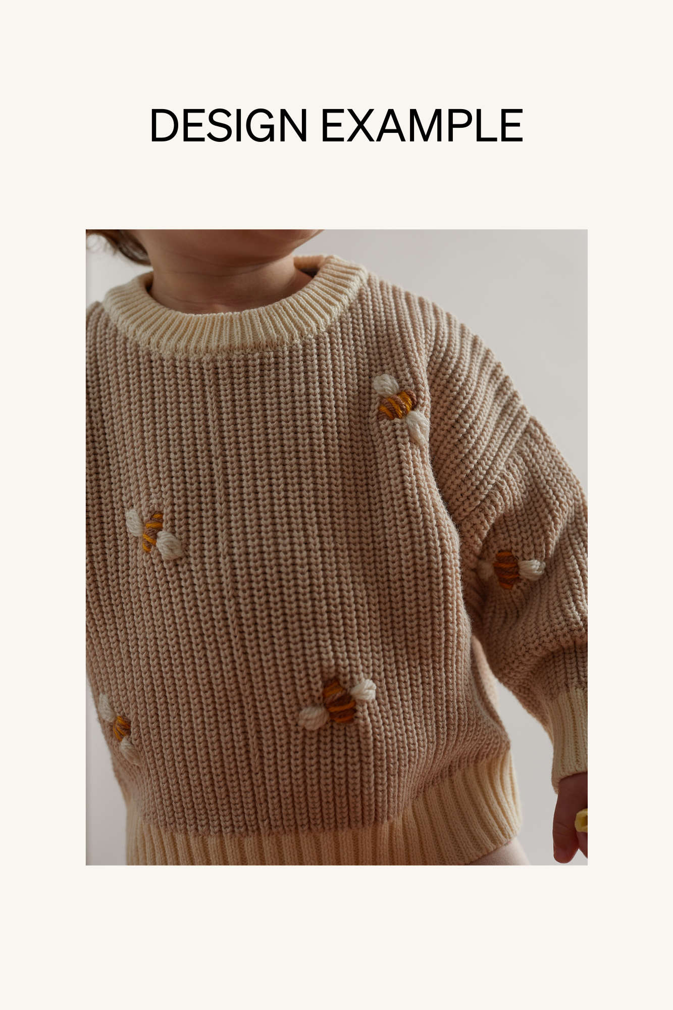 Hand Embroidered Busy Bee Heritage Knit Sweater - Oak