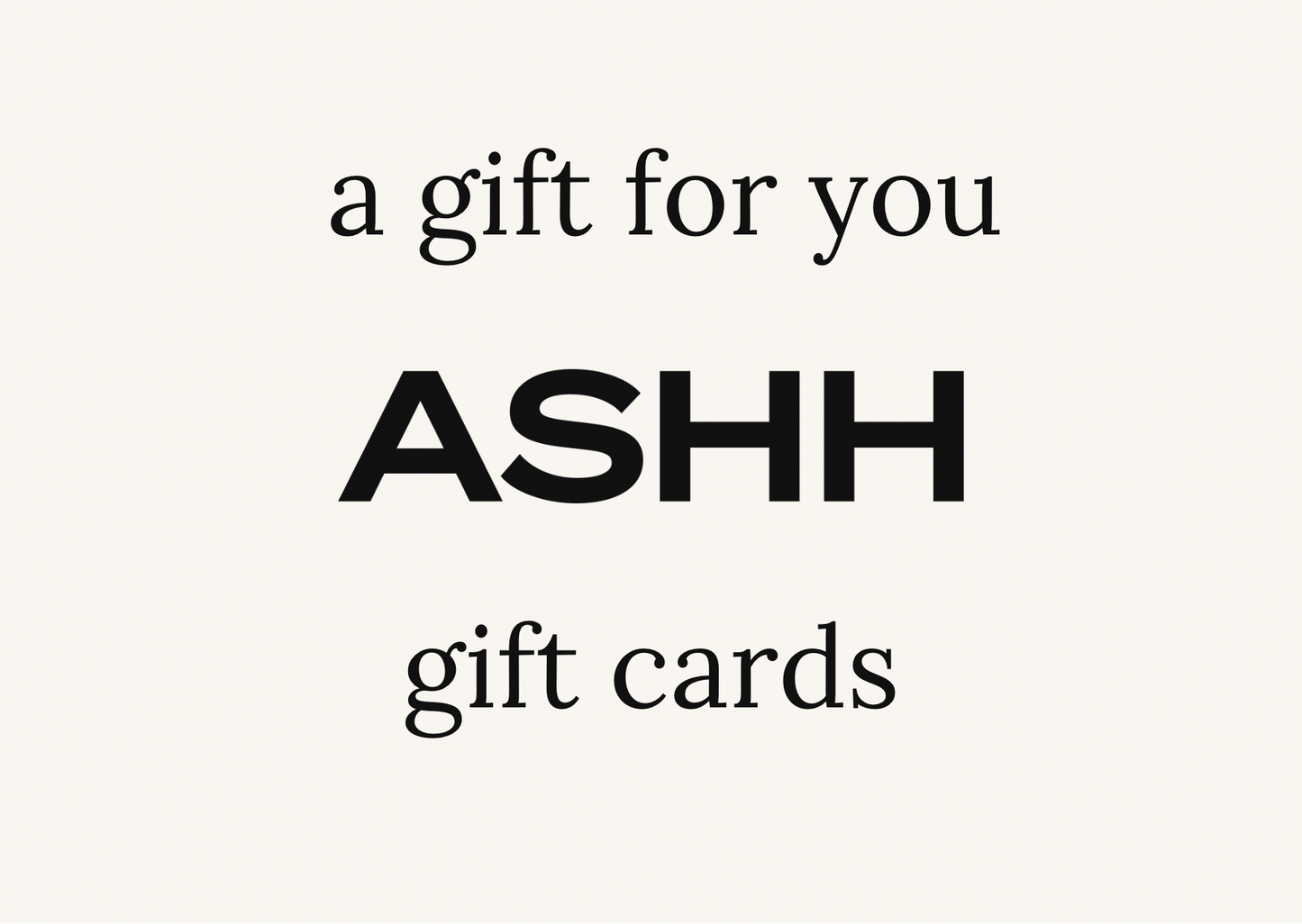 ASHH Gift Card