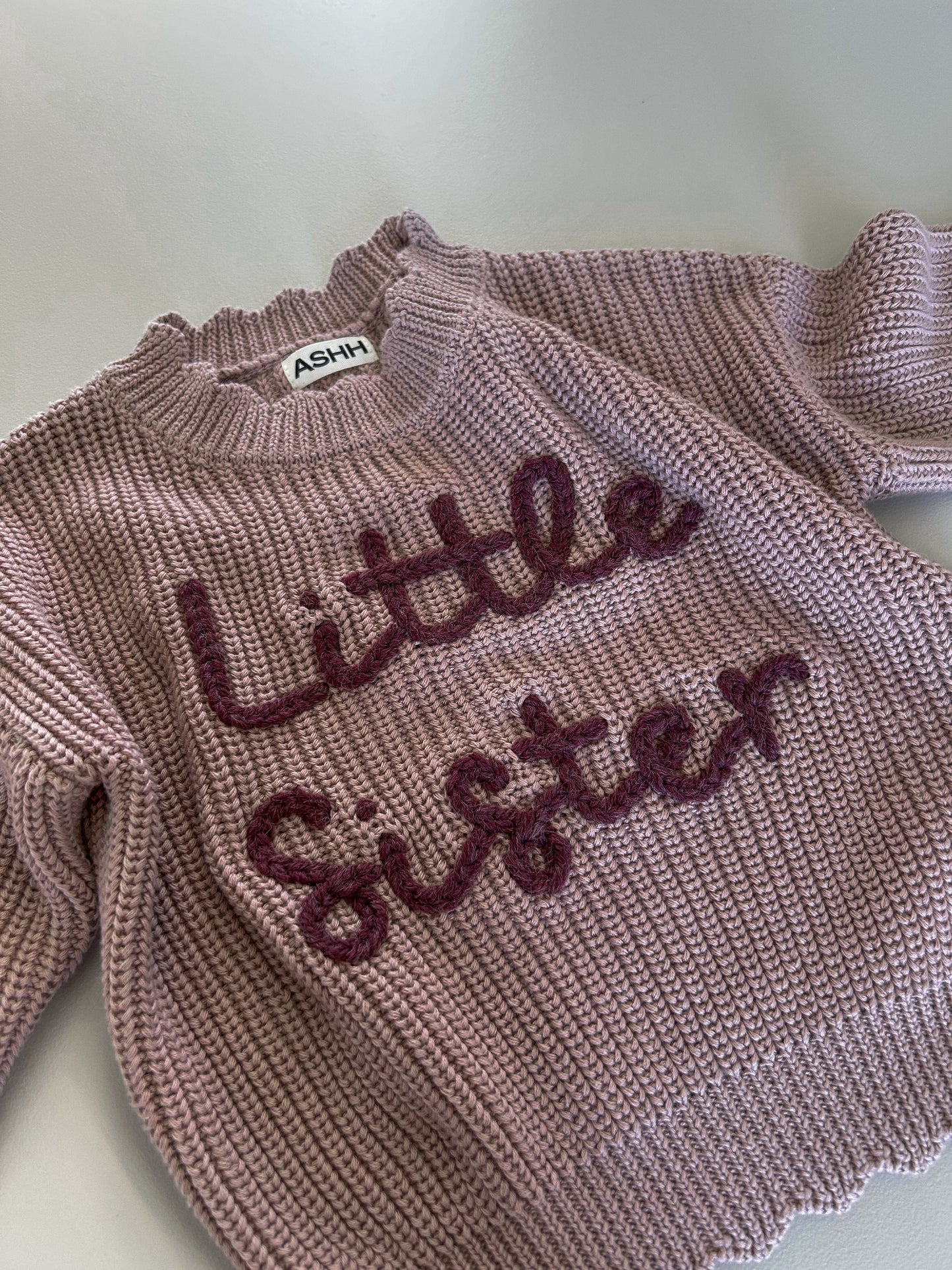 Hand Embroidered Sunday Knit Sweater - Vintage Dusk