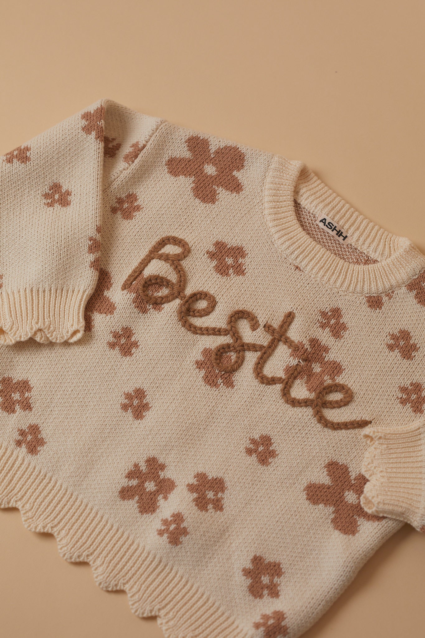 Hand Embroidered Posie Knit Sweater