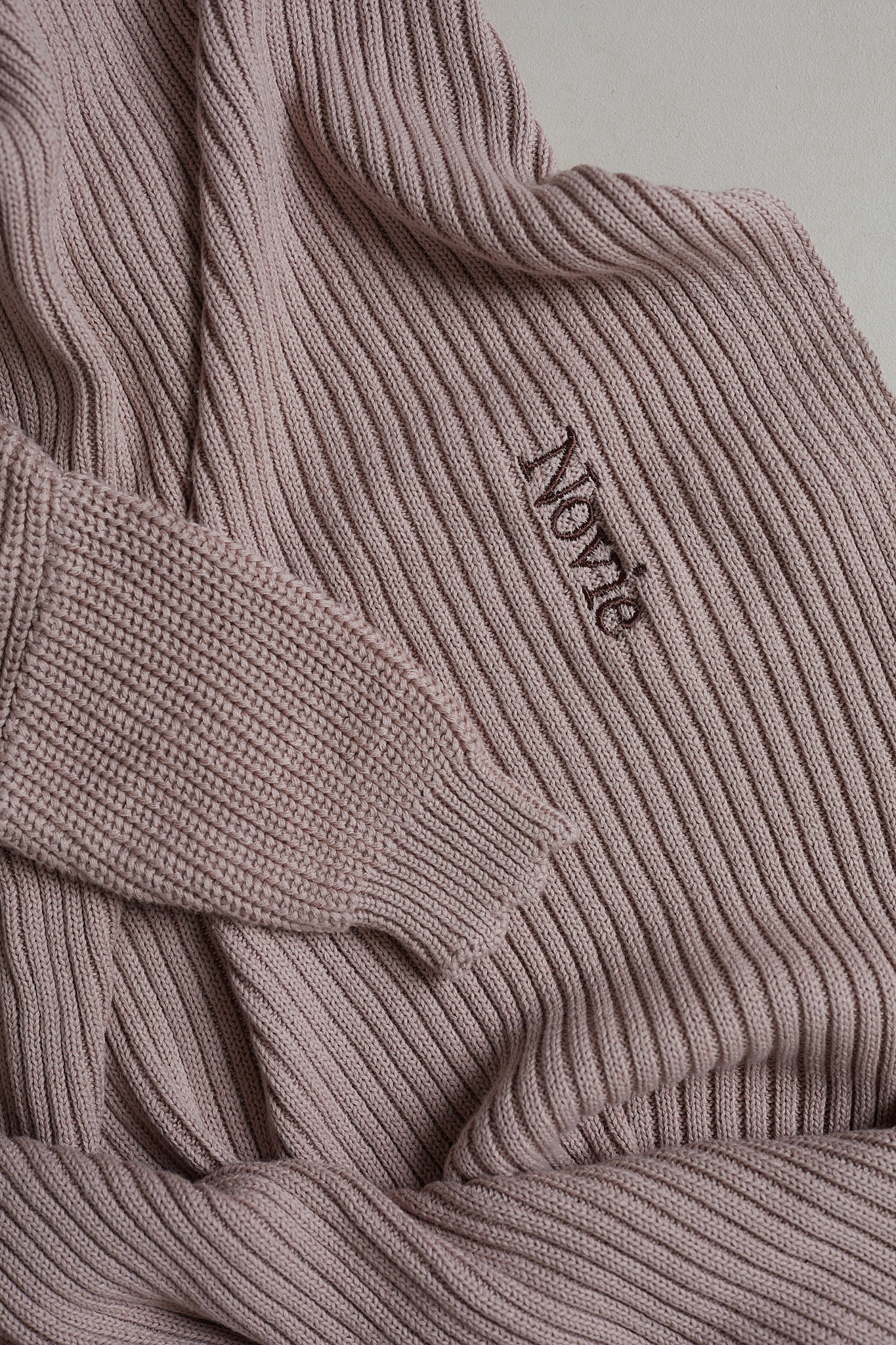 Novella Ribbed Knit Blanket - Vintage Dusk