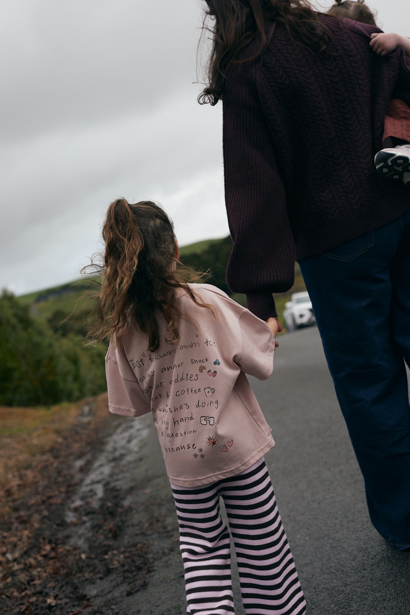Always Following Mum Boxy Oversized Tee - Heritage Pink