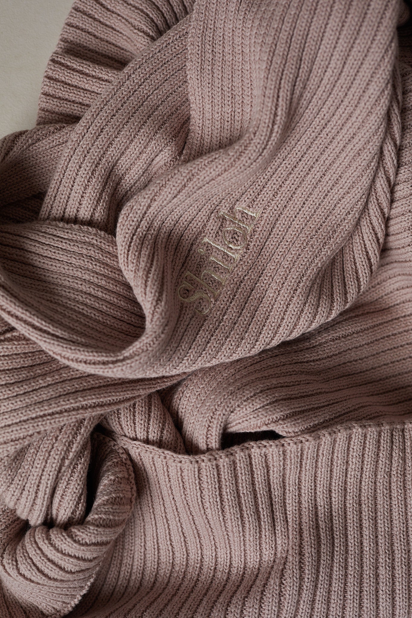 Novella Ribbed Knit Blanket - Vintage Dusk