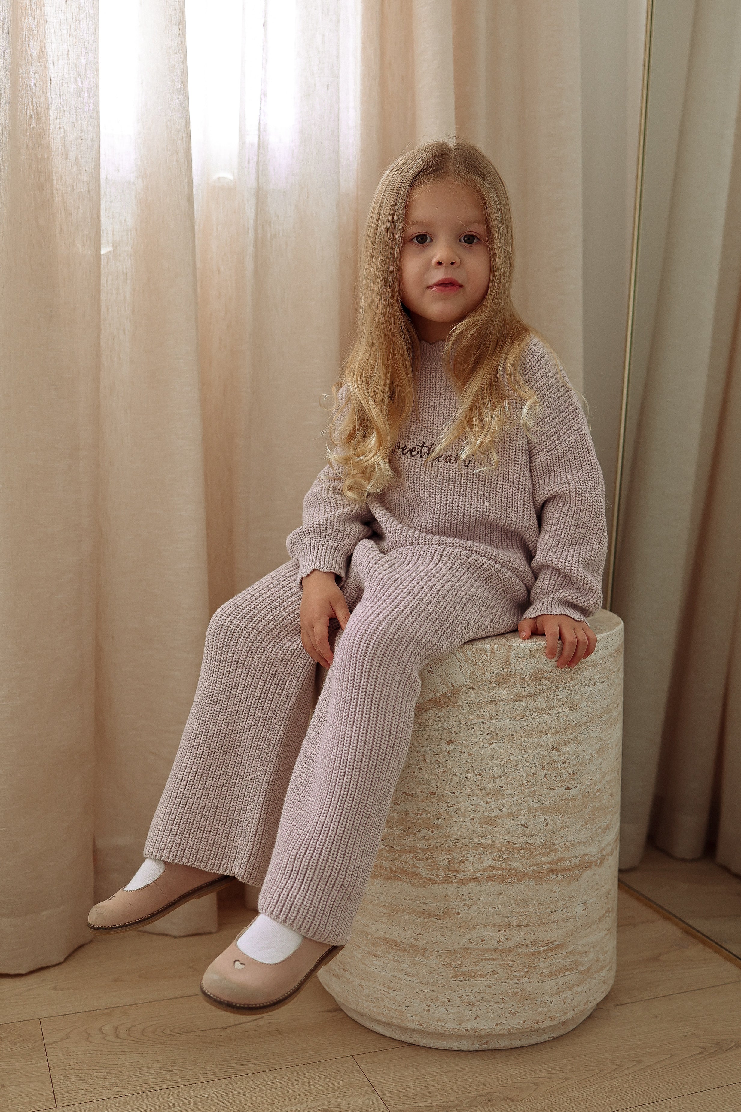 Stormi Wide Leg Knit Pant - Plum