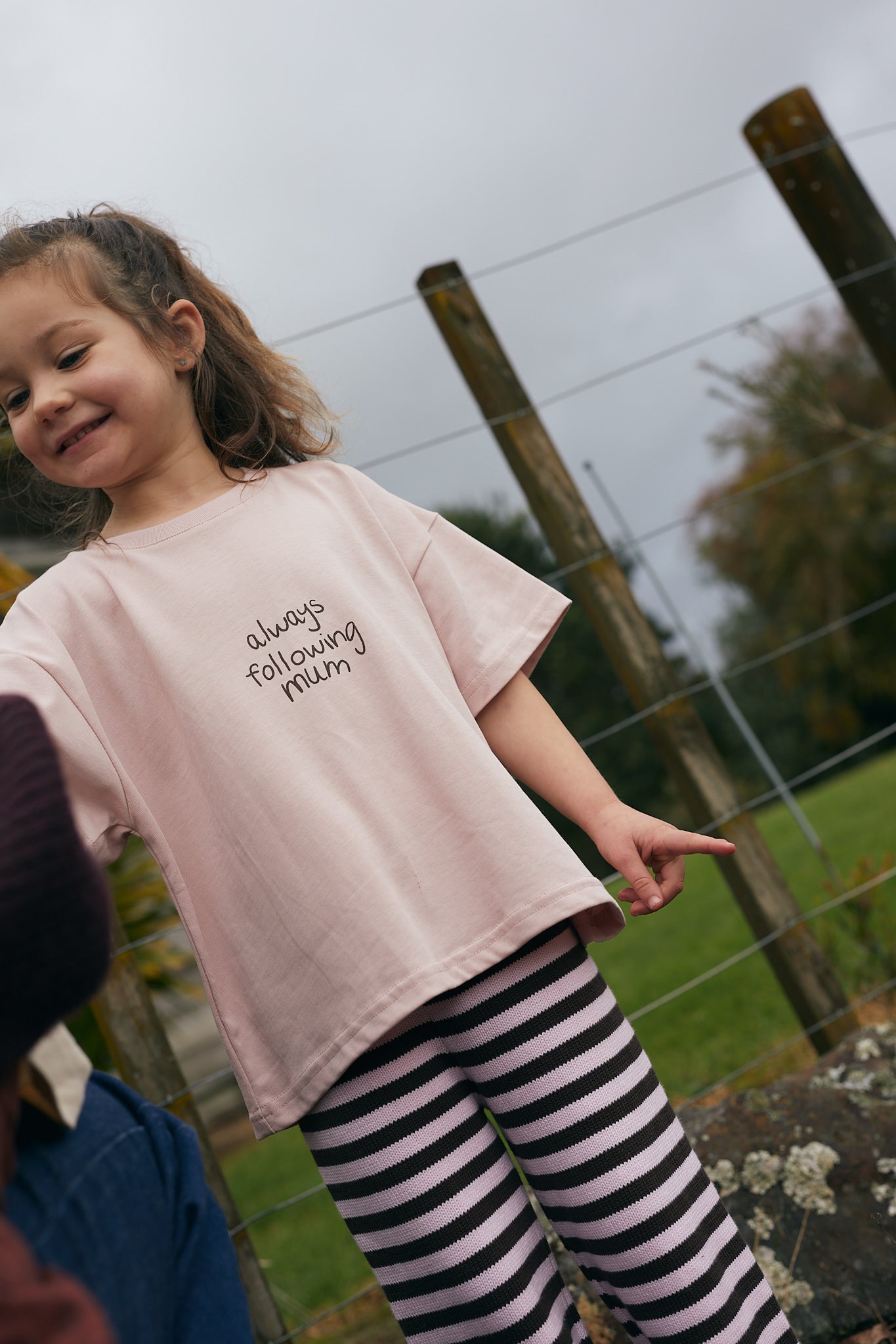 Always Following Mum Boxy Oversized Tee - Heritage Pink