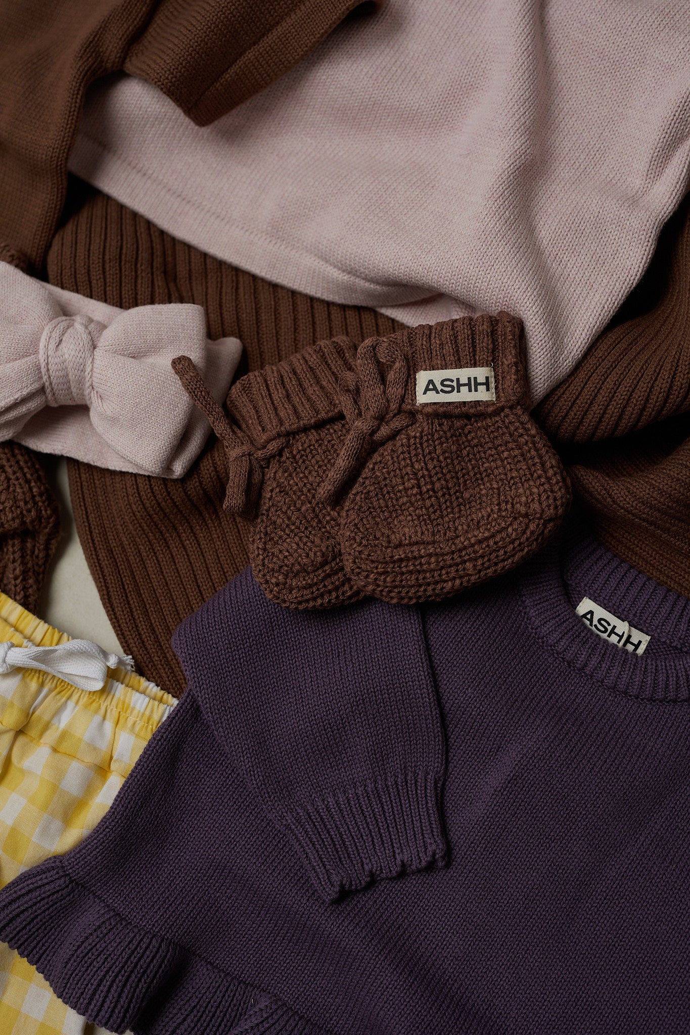 Chunky Knit Booties - Walnut