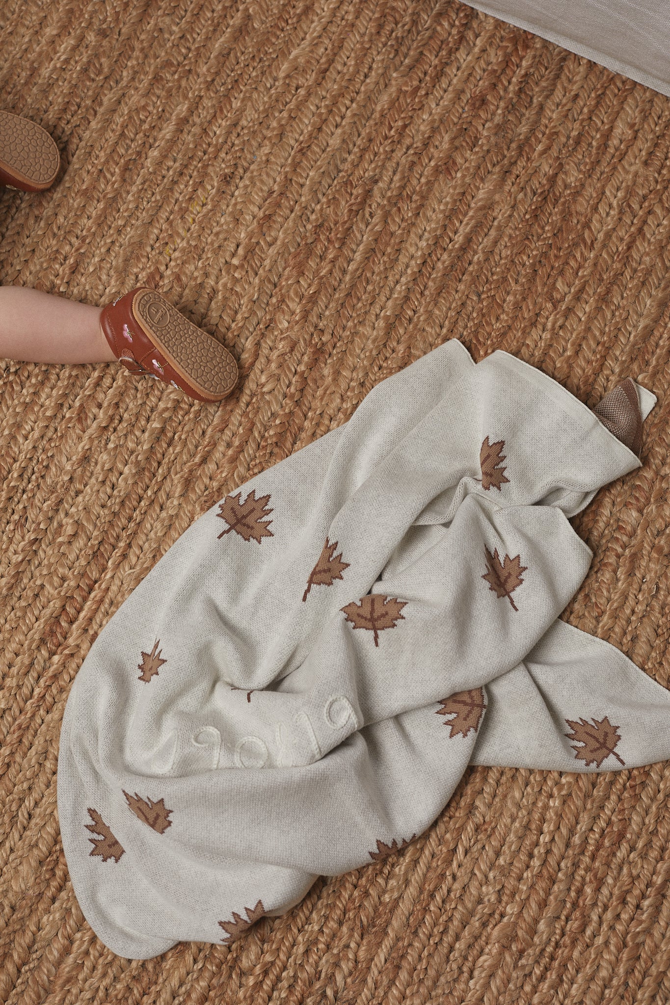 Hand Embroidered Maple Blanket