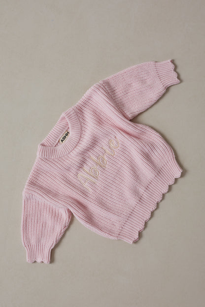 Heritage Knit Sweater - Peony