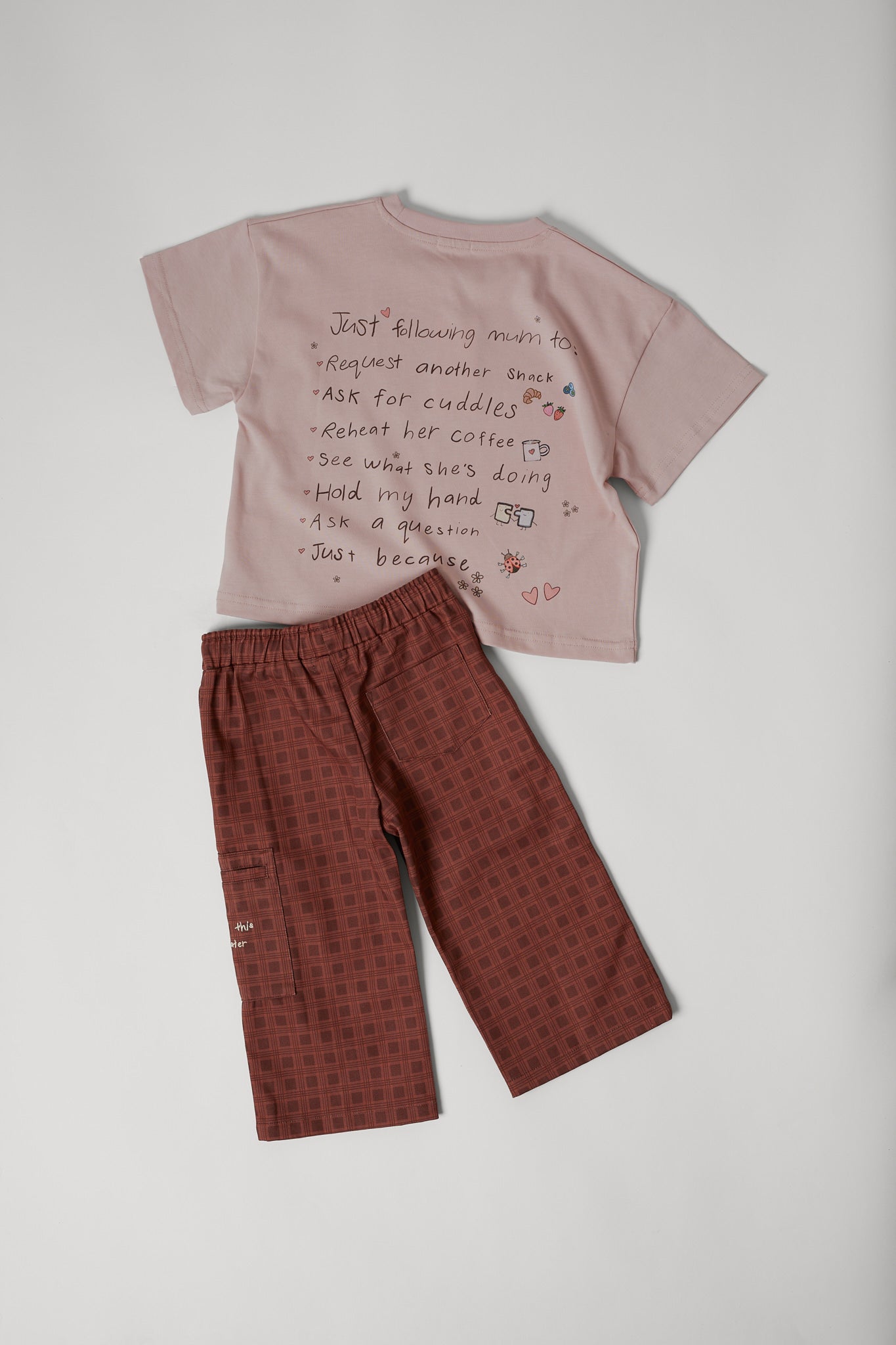 Always Following Mum Boxy Oversized Tee - Heritage Pink