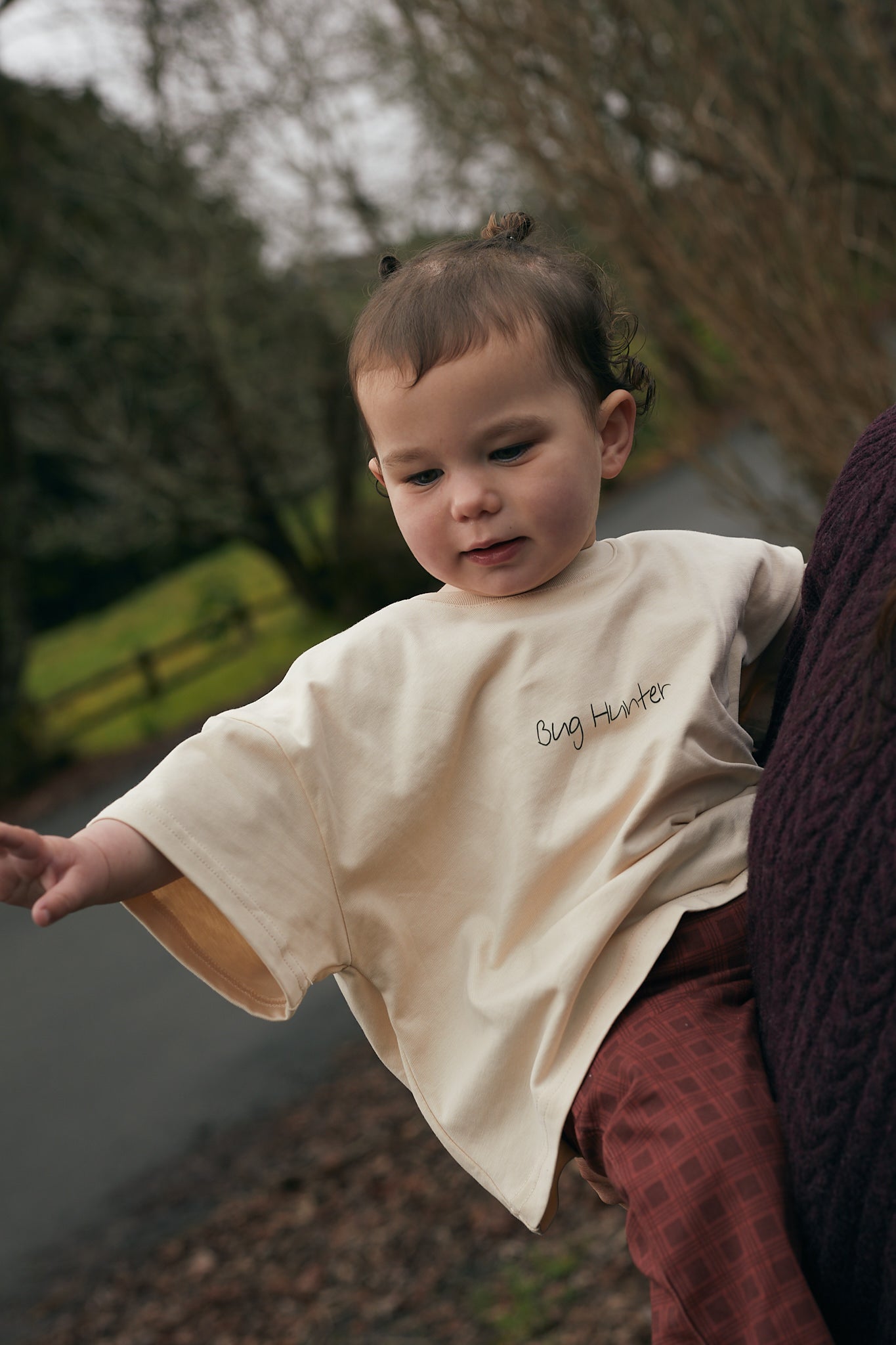 Bug Hunter Boxy Oversized Tee - Buttercream