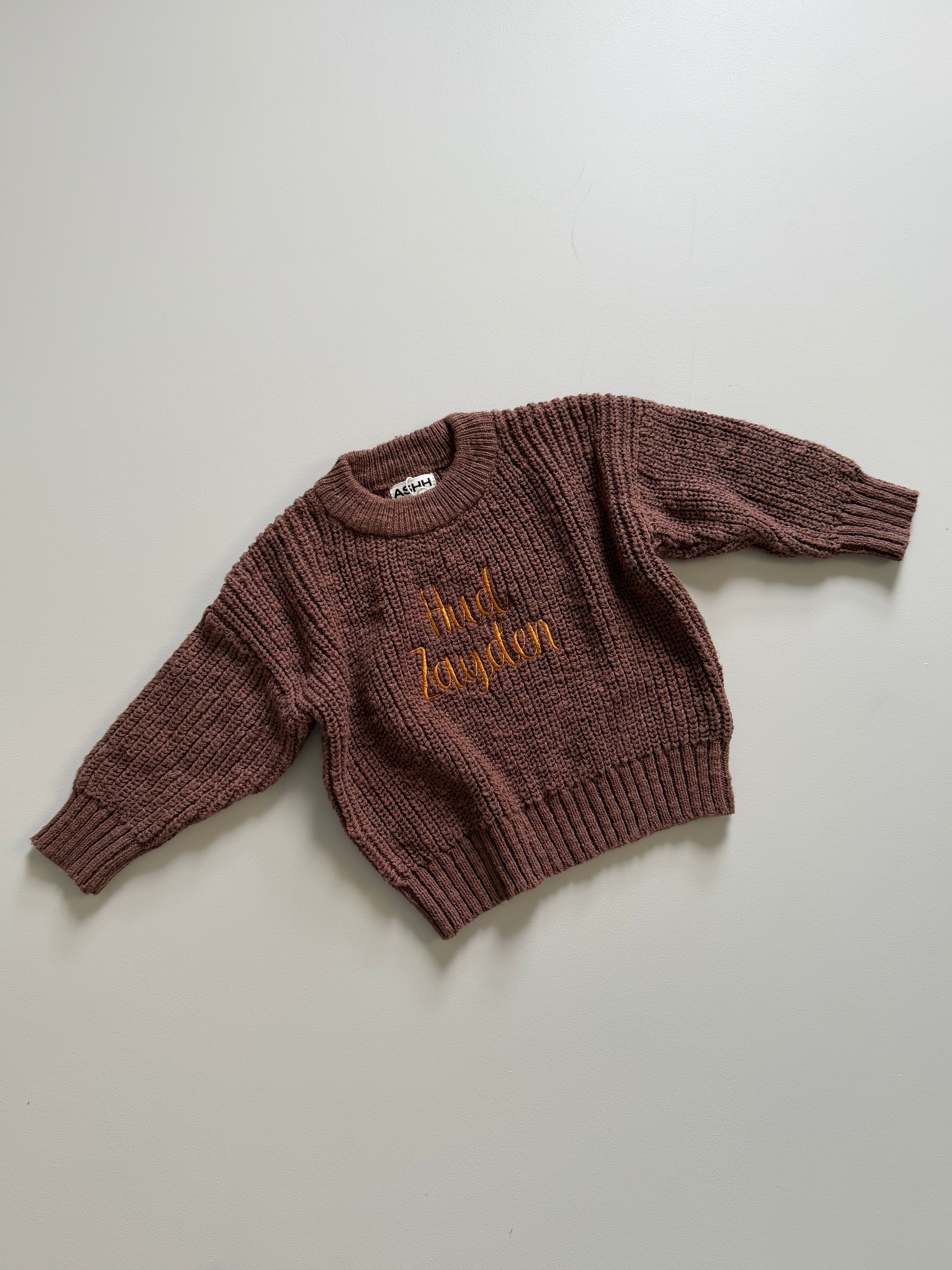 Darcy Textured Knit Sweater - Walnut