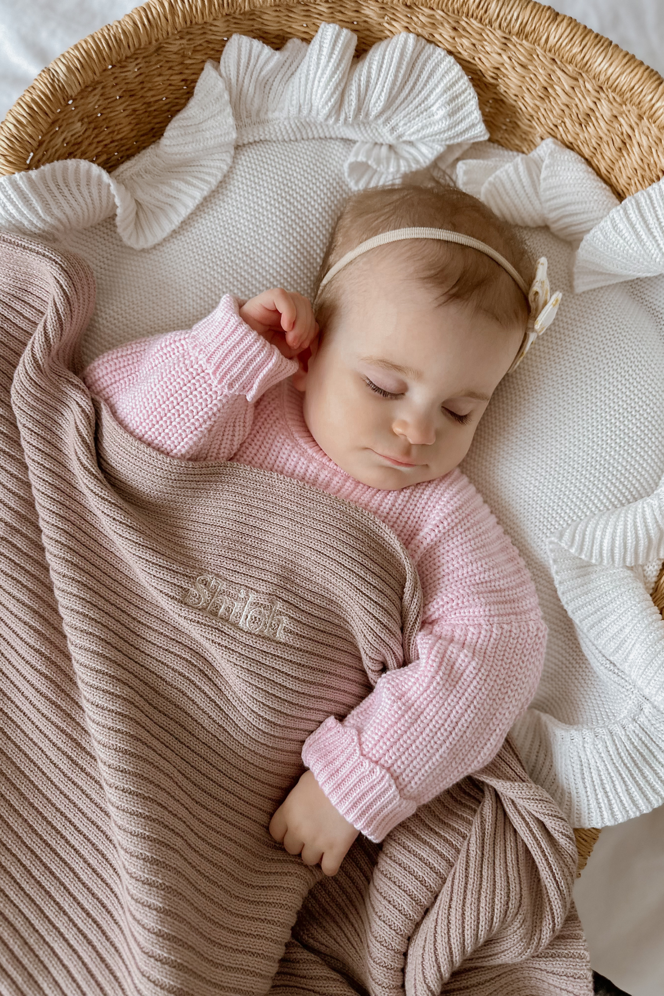 Novella Ribbed Knit Blanket - Vintage Dusk