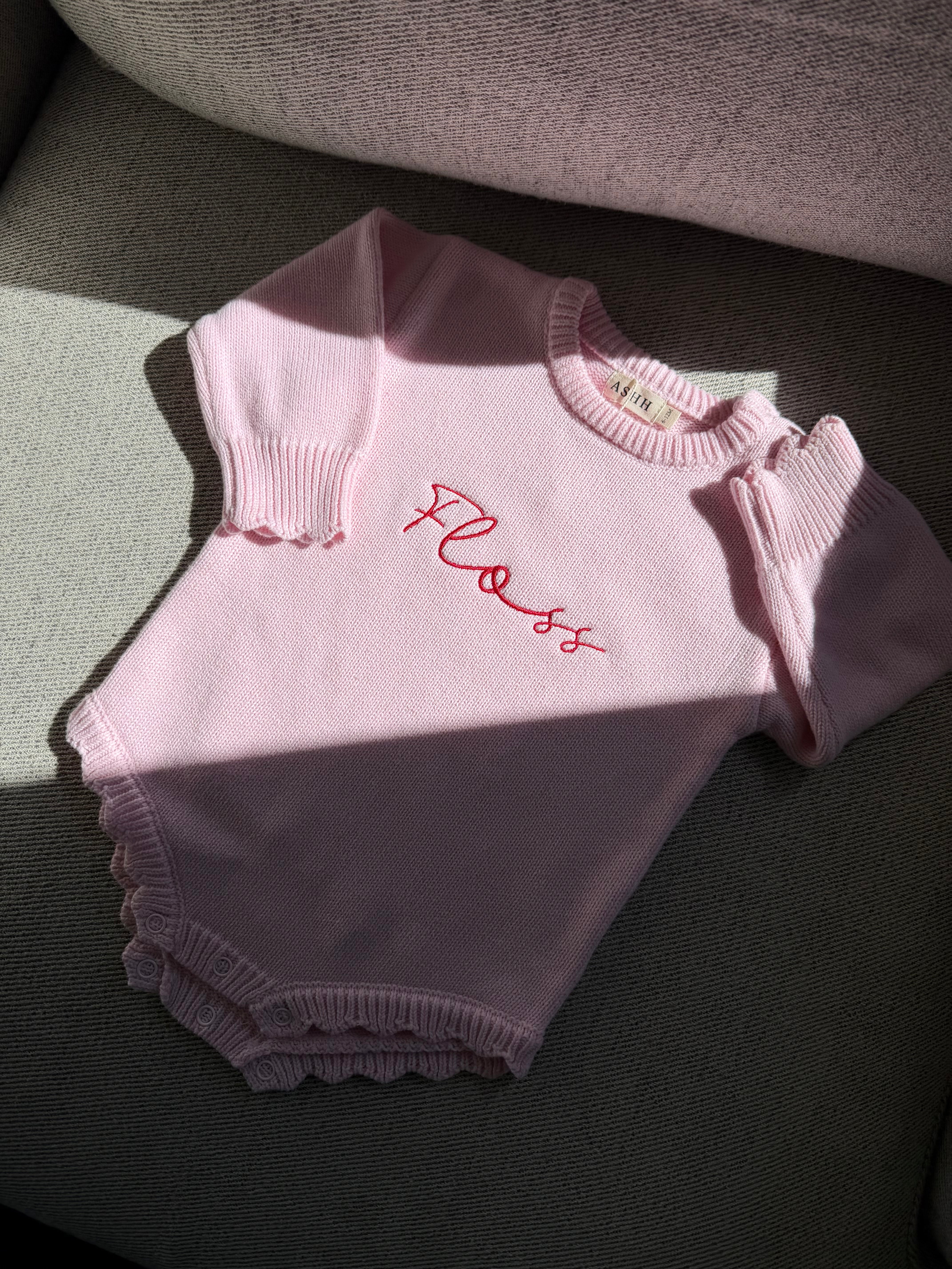 Rowe Flat Knit Romper | Peony