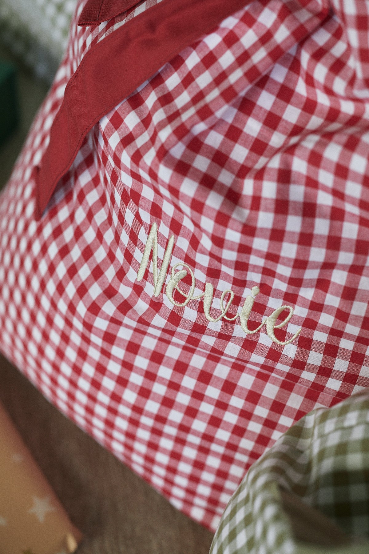 Heirloom Christmas Santa Sack - Candy Cane Gingham