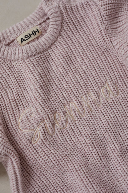 Novie Knit Romper - Dusk