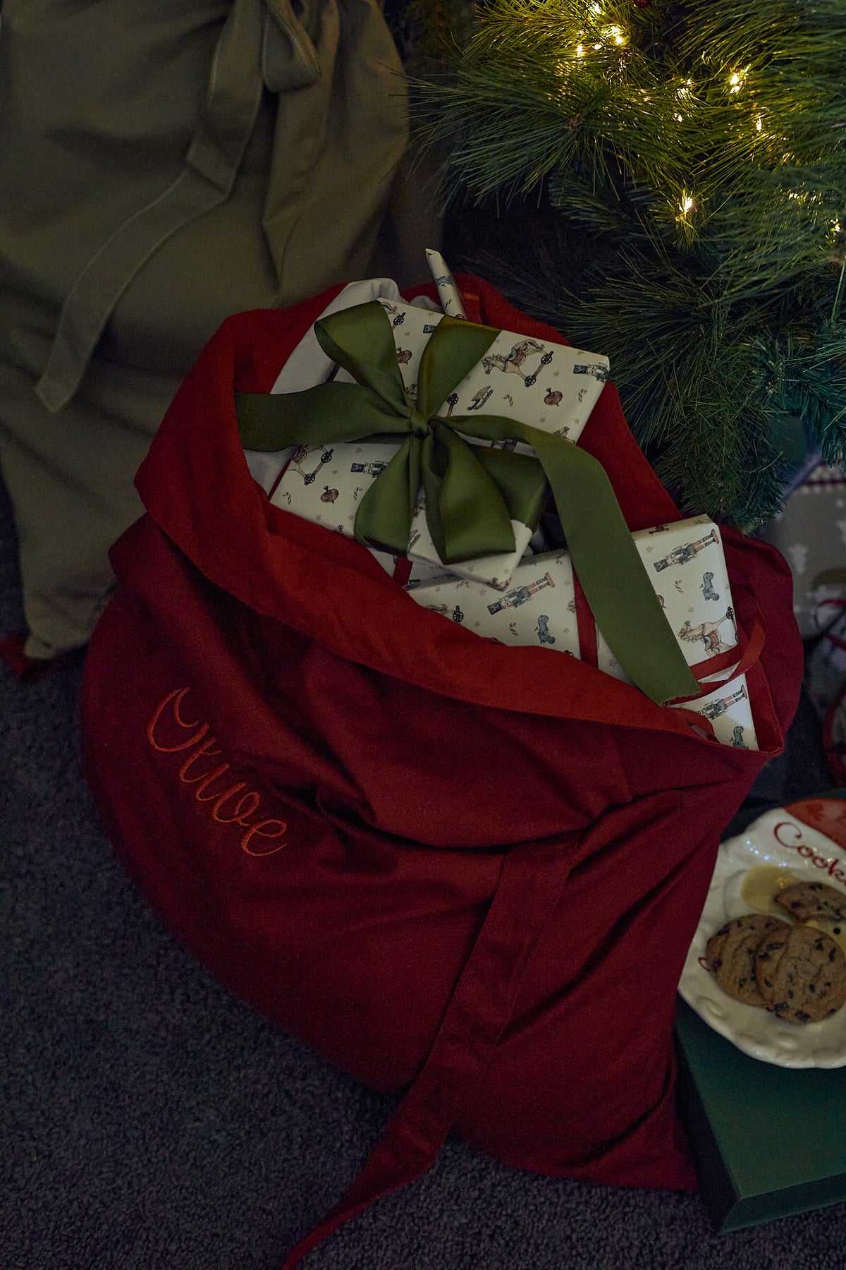 Heirloom Christmas Santa Sack - Mulberry