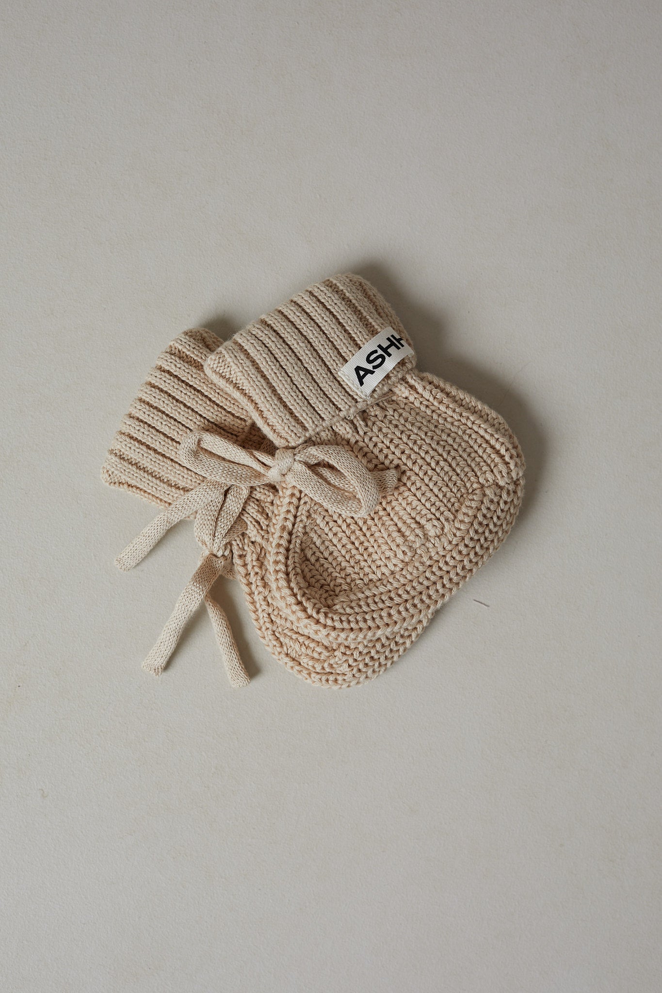 Chunky Knit Booties - Oak