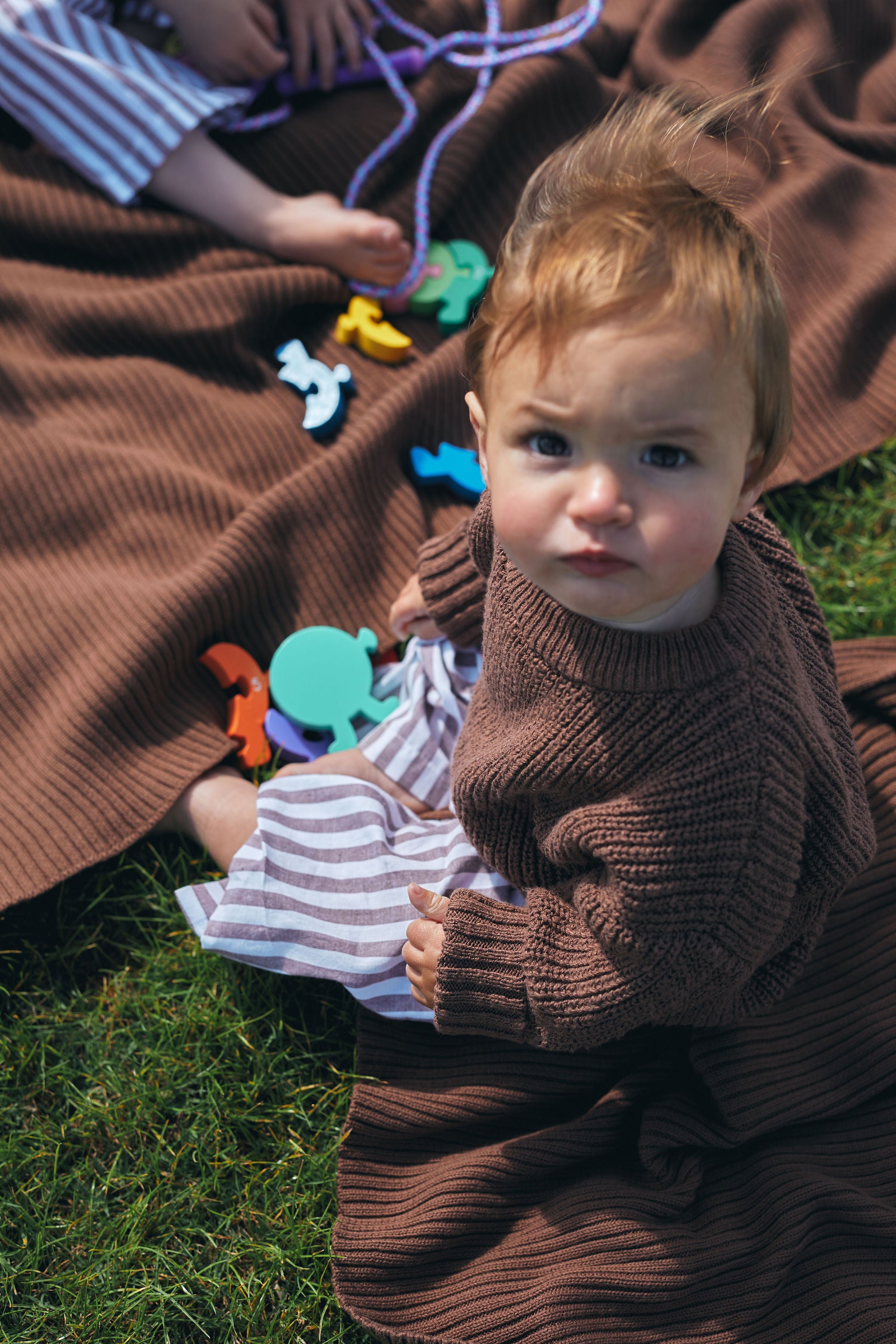 Darcy Textured Knit Sweater - Walnut