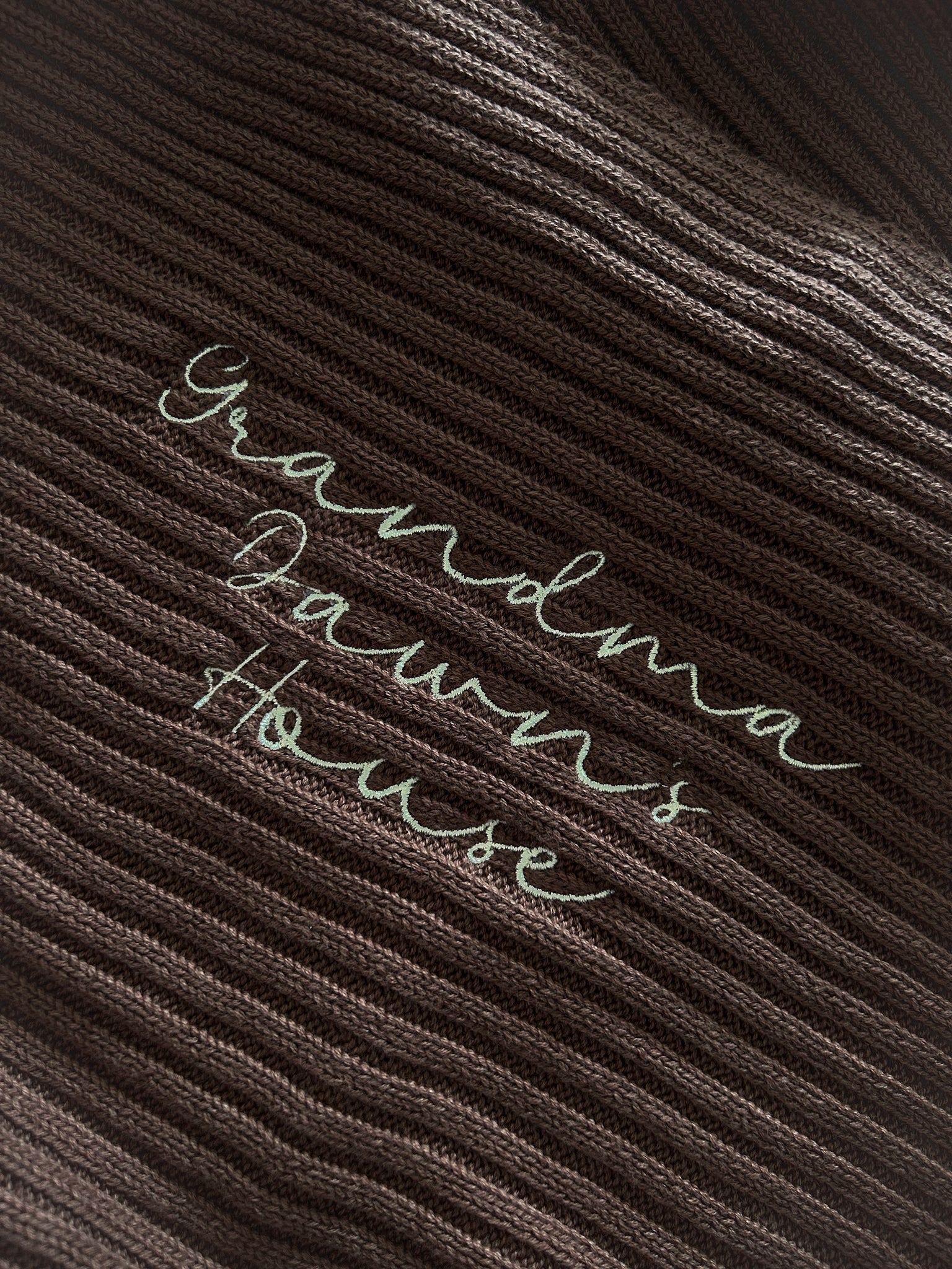 Novella Ribbed Knit Blanket - Chestnut