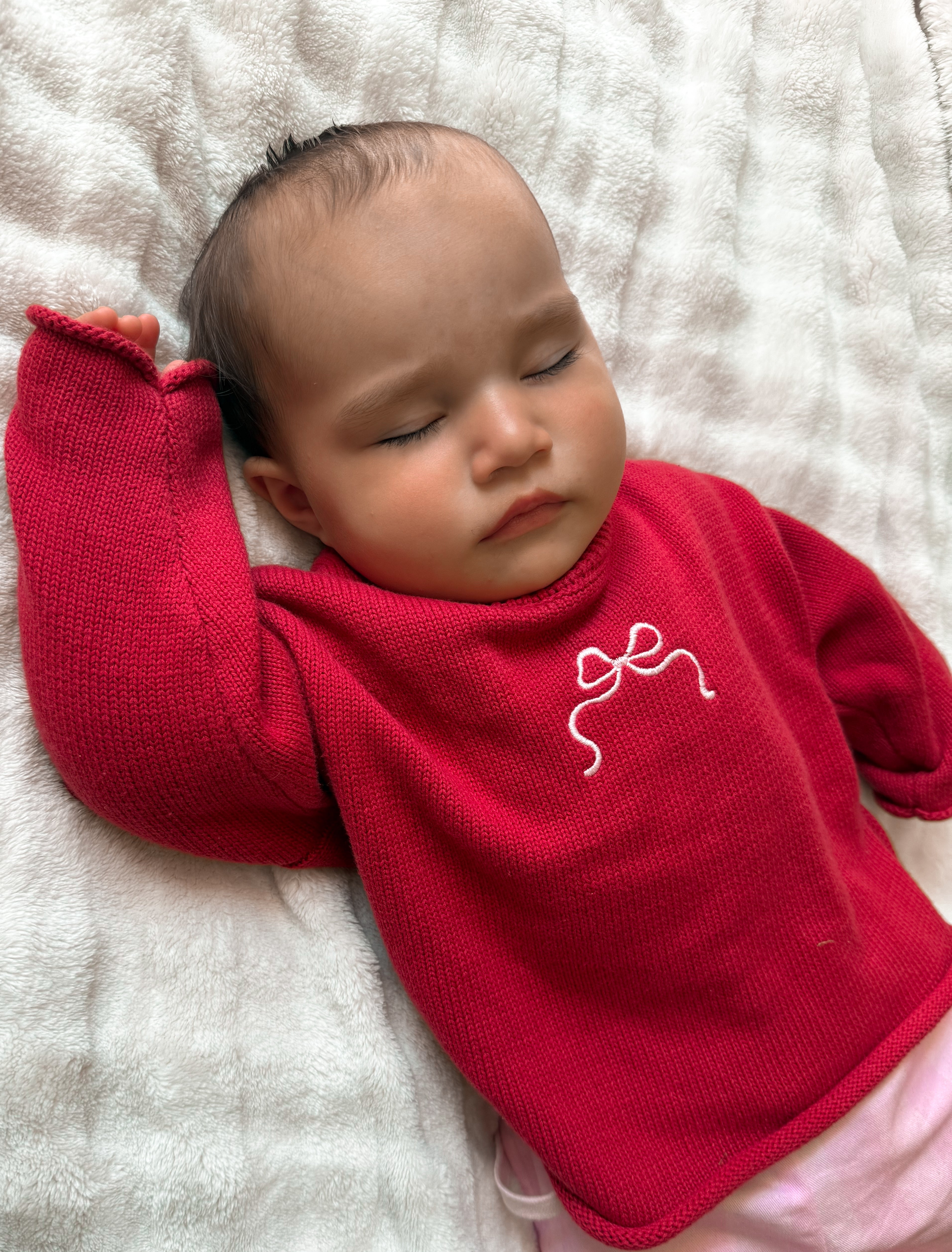 Poppy Knit Sweater - Cherry Red