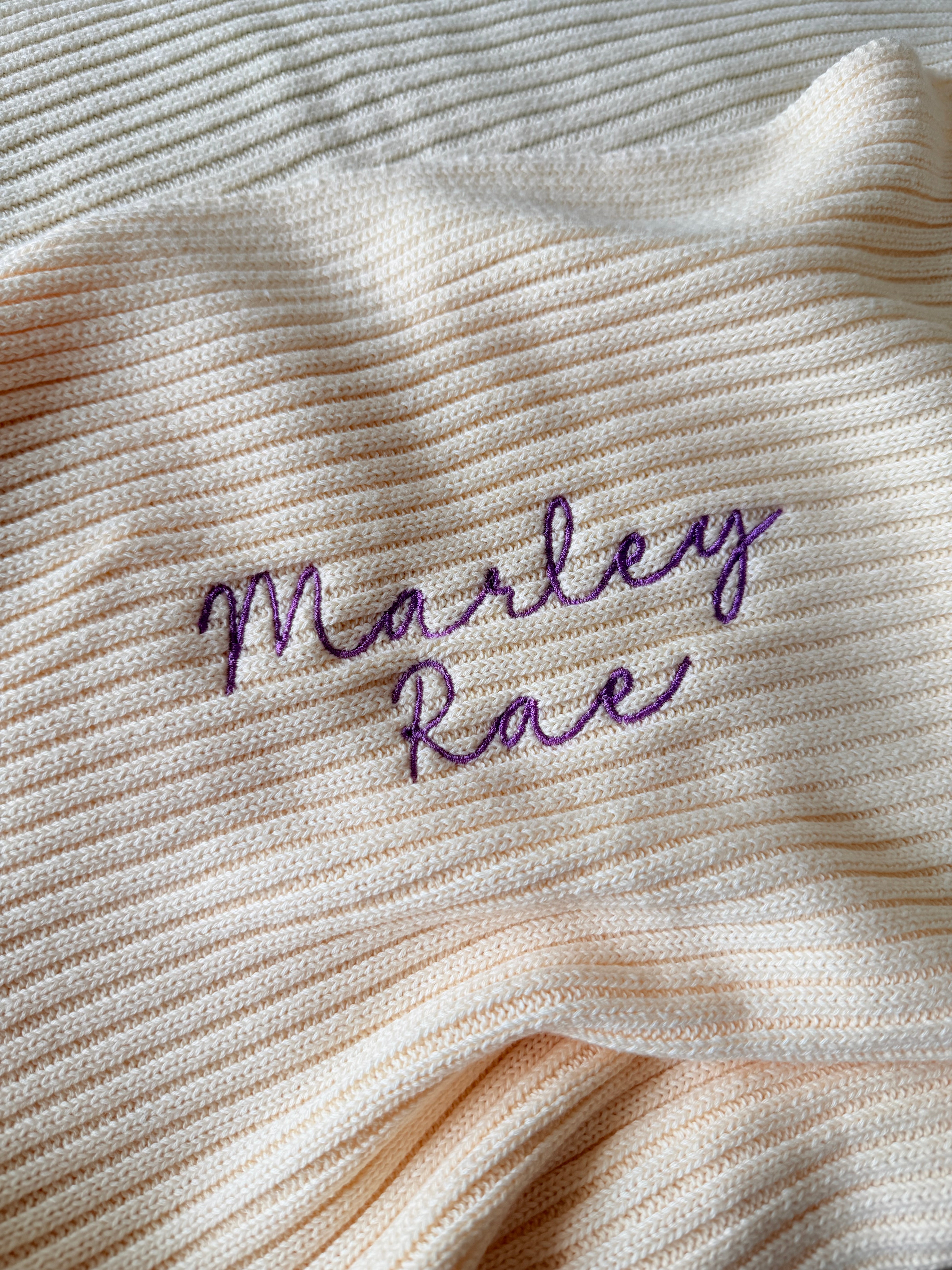 Novella Ribbed Knit Blanket | Honeycomb