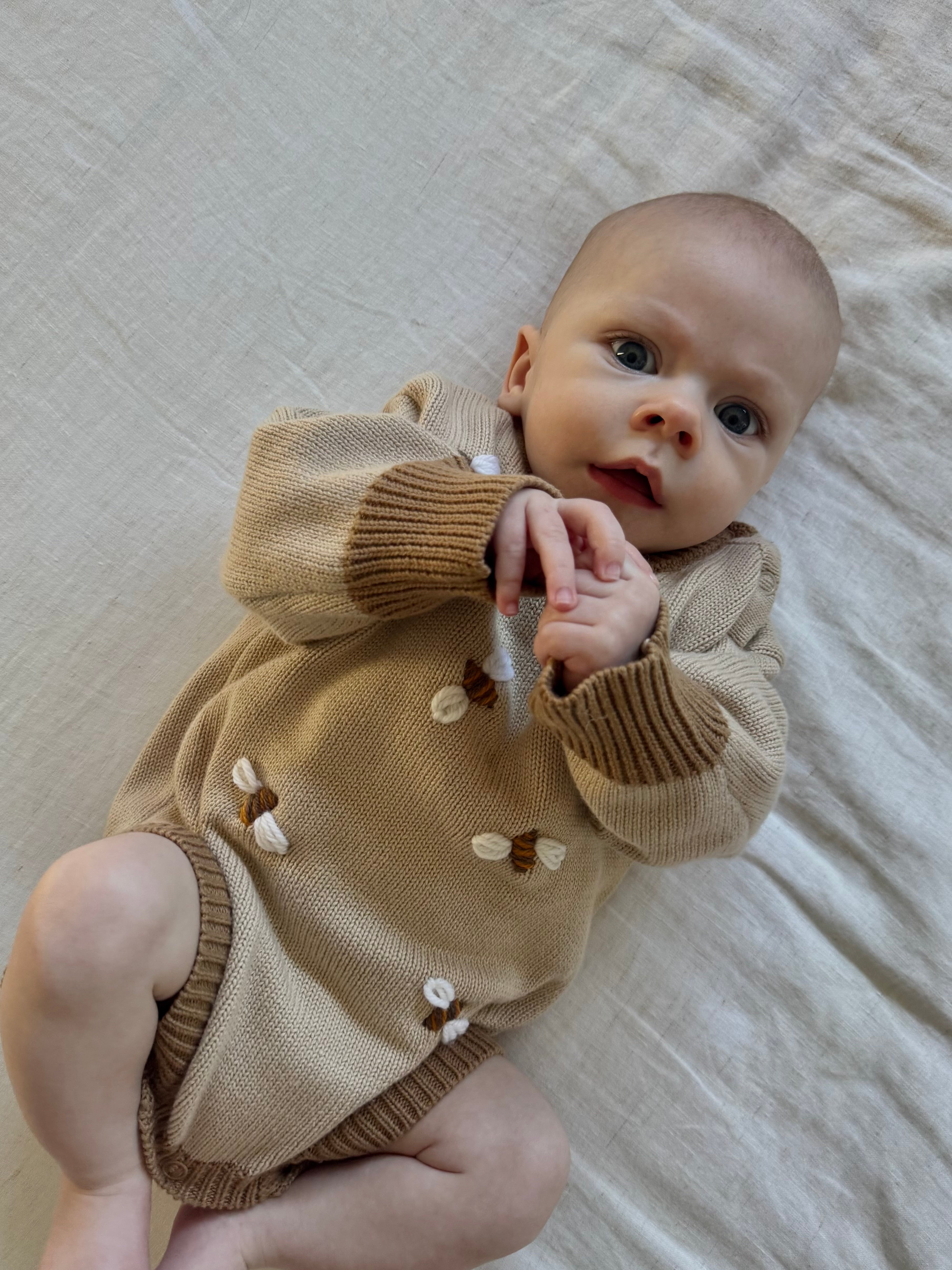 Rowe Flat Knit Romper | Caramel