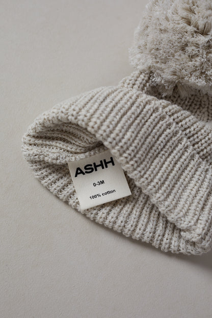 Chunky Knit Beanie - Oat Marle