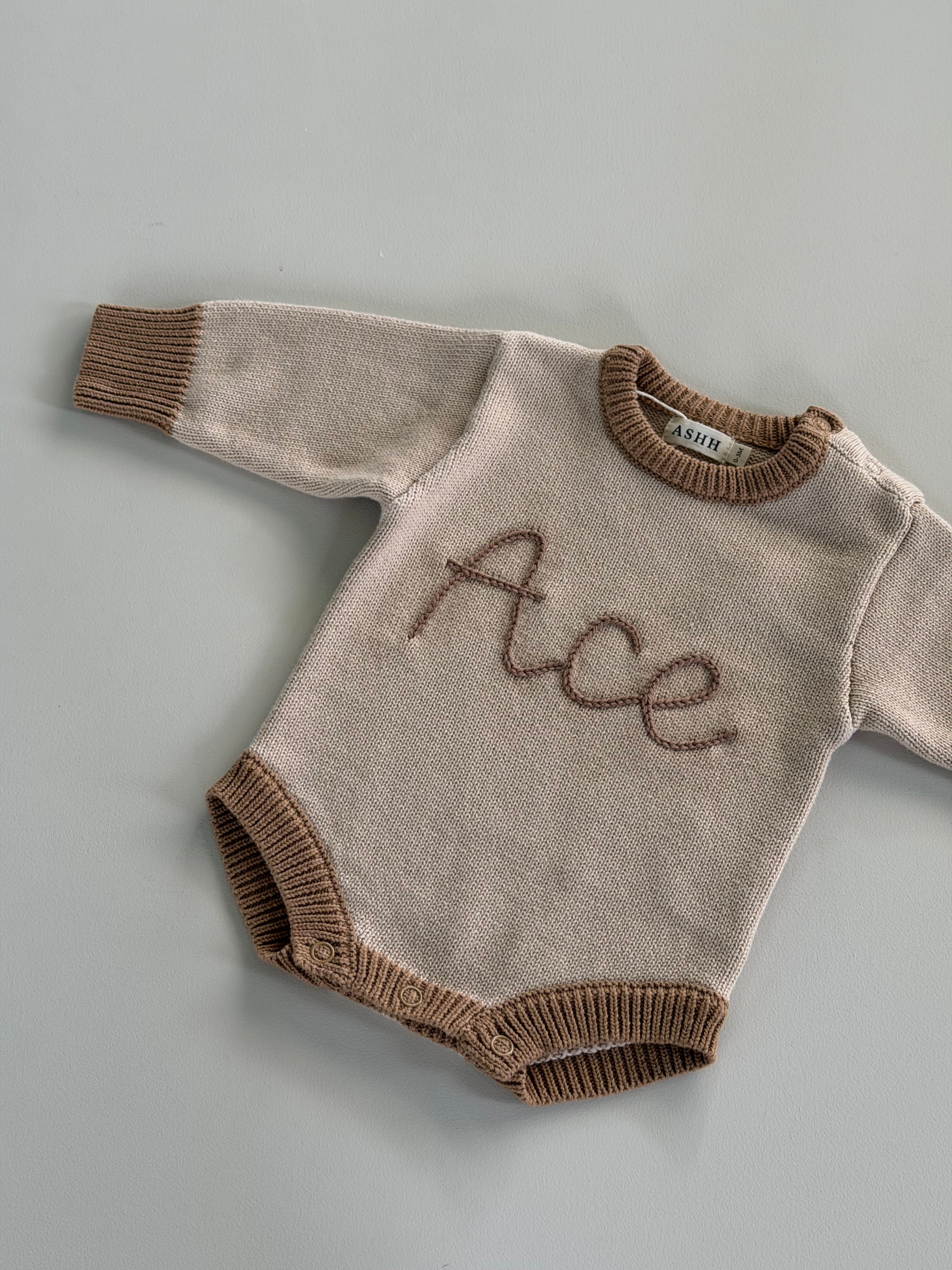 Rowe Flat Knit Romper | Caramel