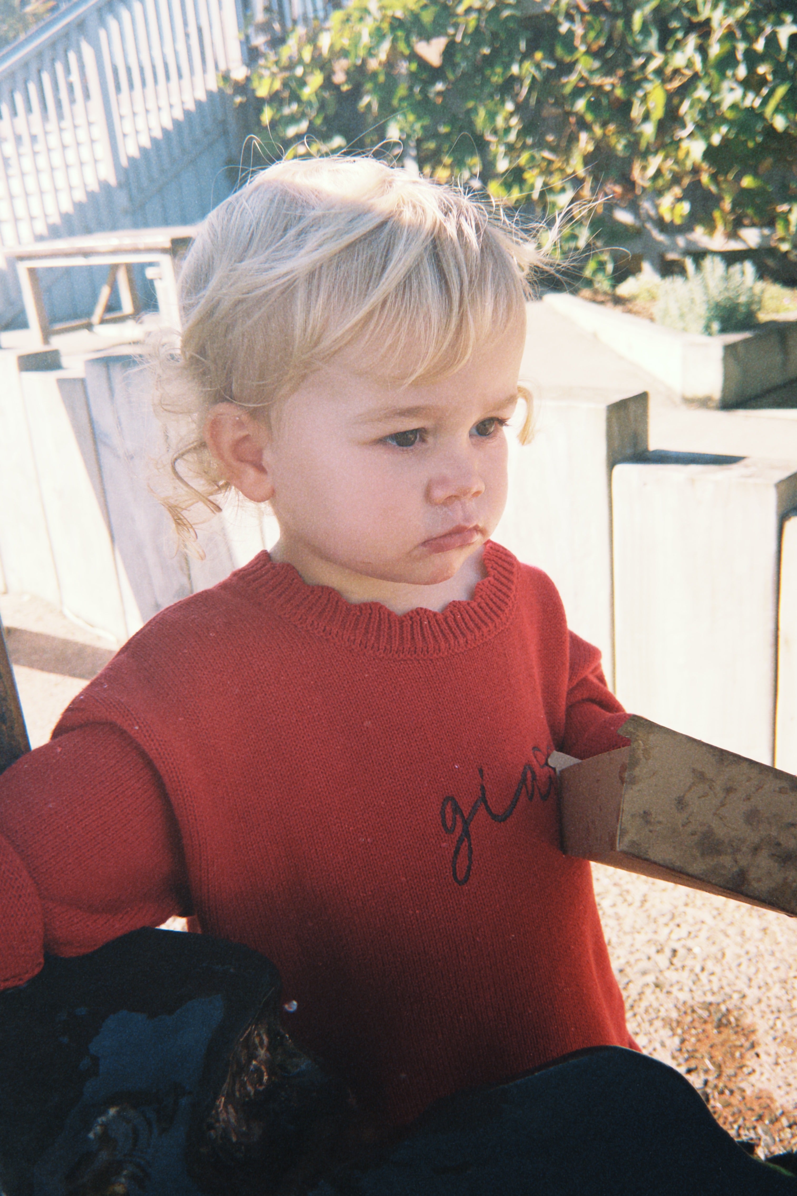 Poppy Knit Sweater - Cherry Red