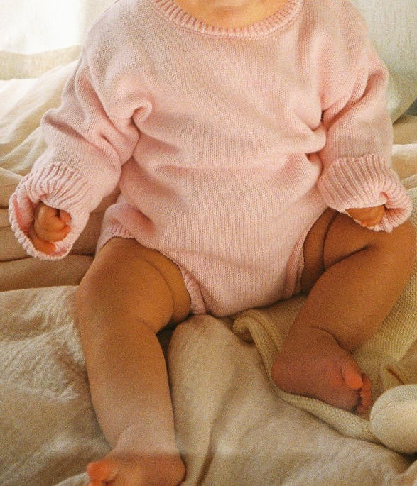 Rowe Flat Knit Romper | Peony