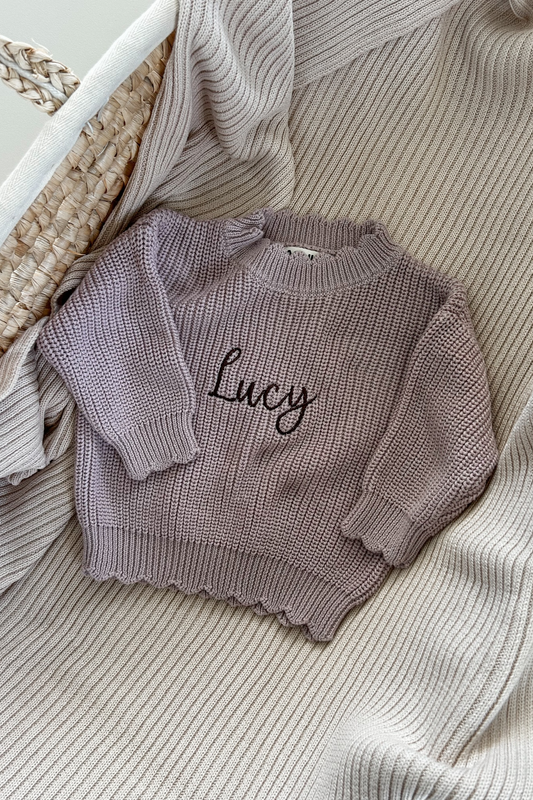 Sunday Knit Sweater - Plum