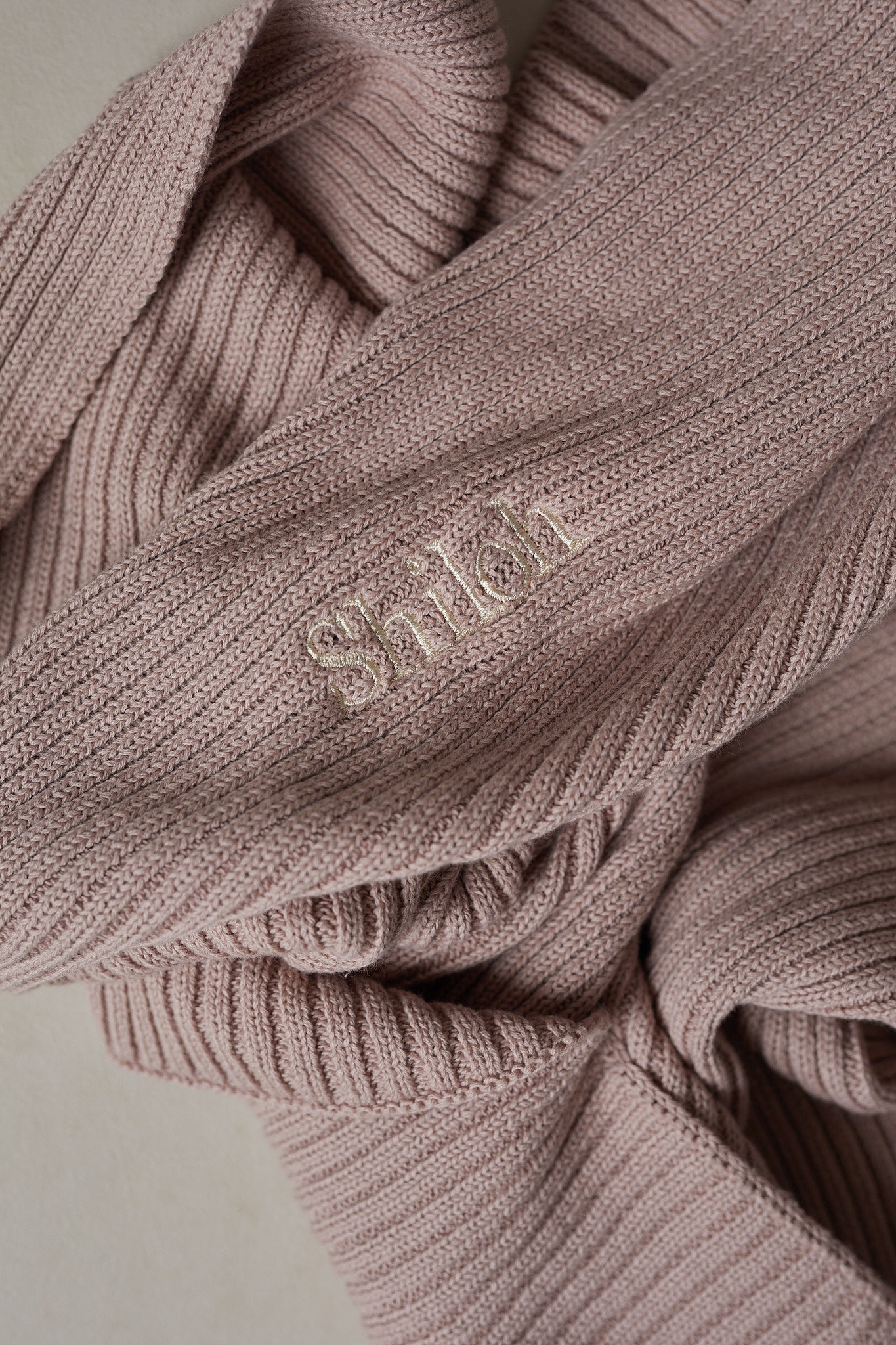 Novella Ribbed Knit Blanket - Vintage Dusk