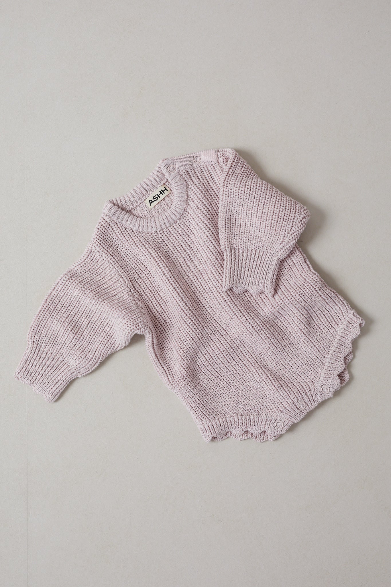 Hand Embroidered Novie Knit Romper - Dusk