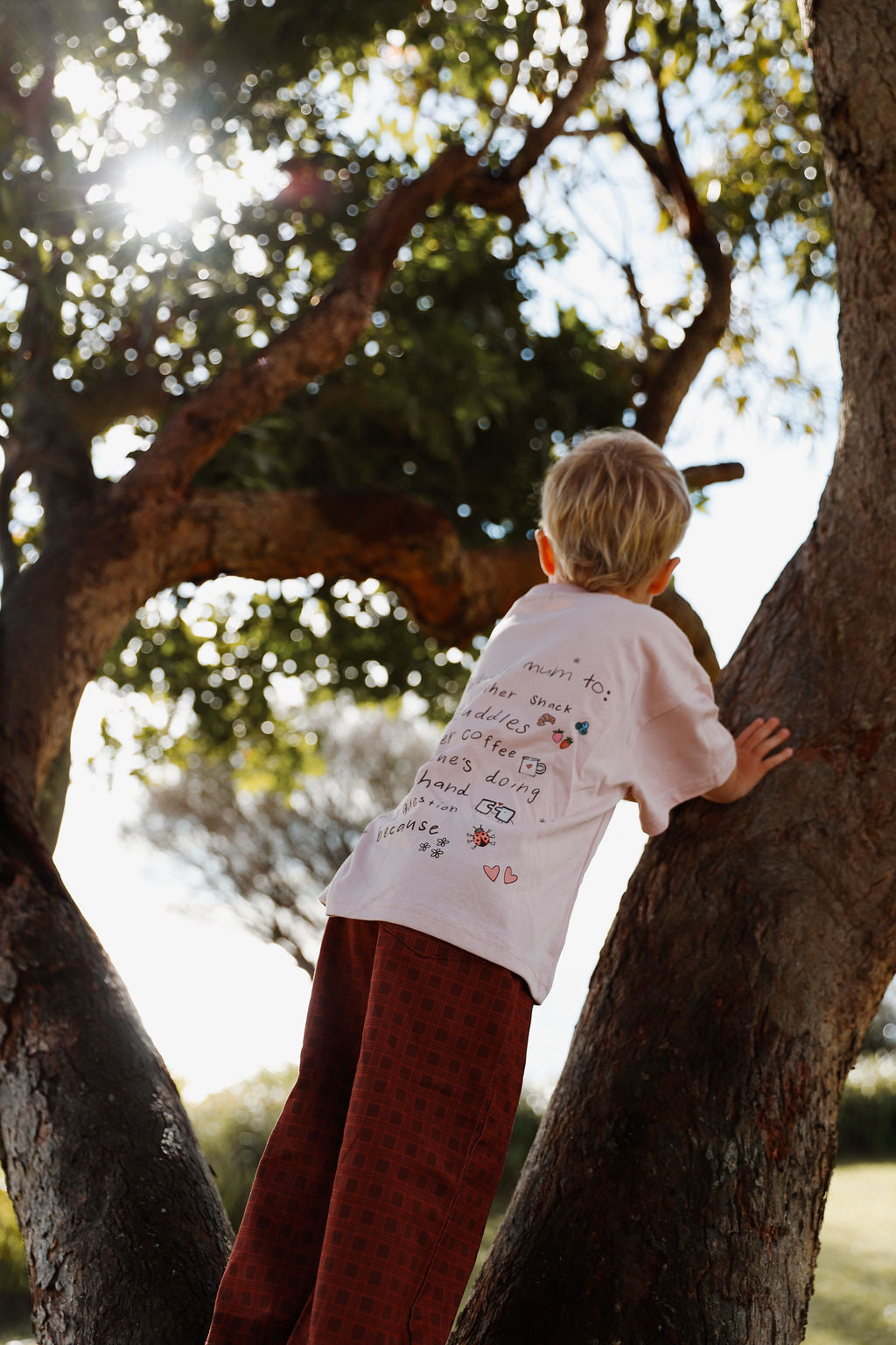 Always Following Mum Boxy Oversized Tee - Heritage Pink
