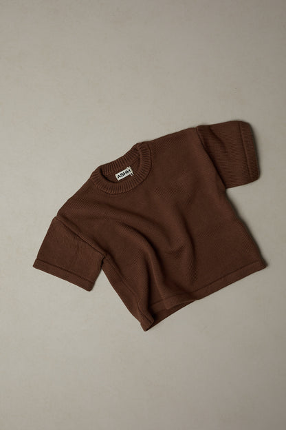 Signature Knit Tee - Chestnut