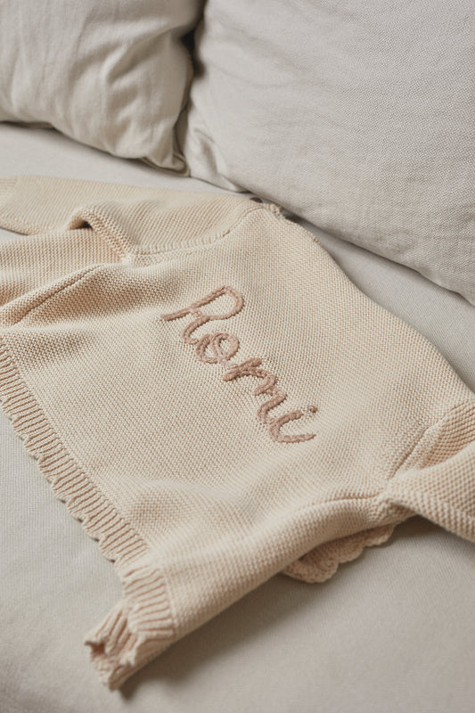 Hand Embroidered Rue Knit Cardigan