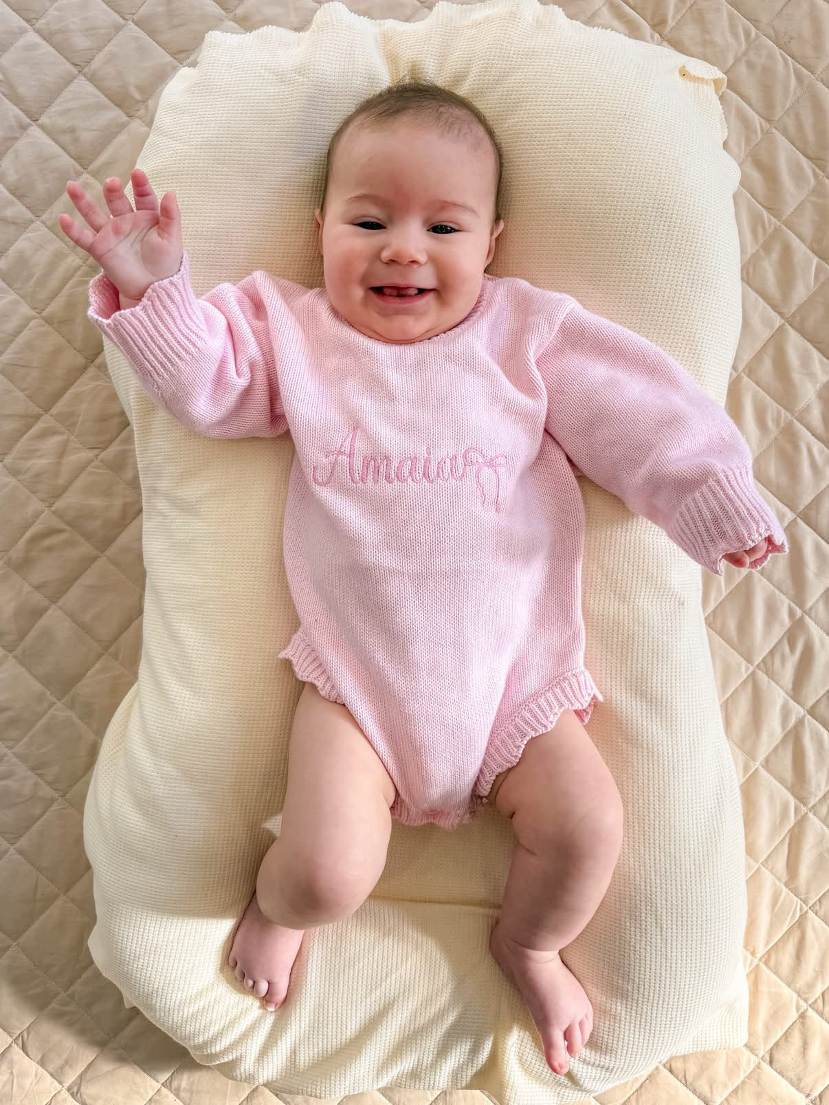Rowe Flat Knit Romper | Peony