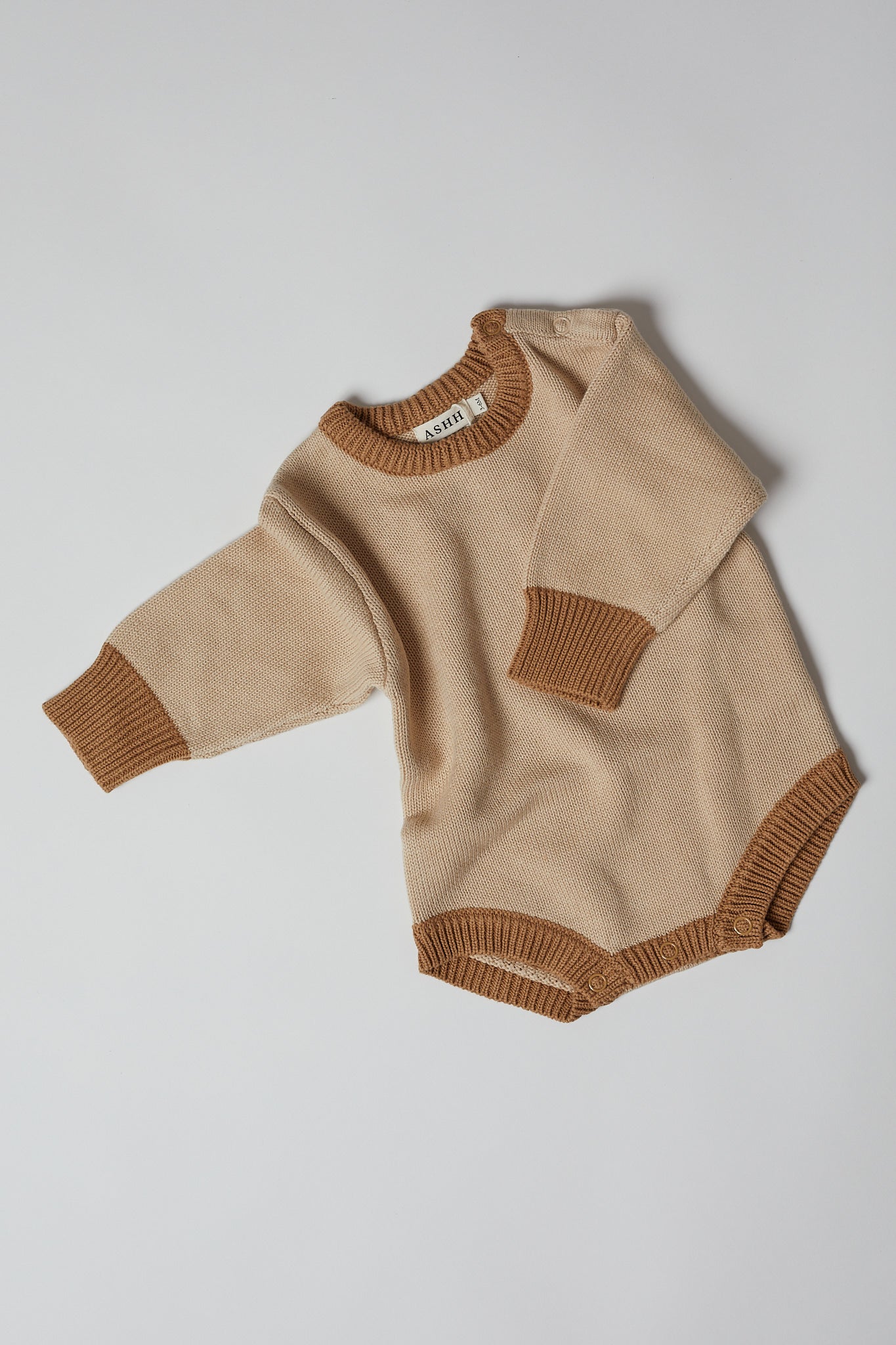 Rowe Flat Knit Romper | Caramel