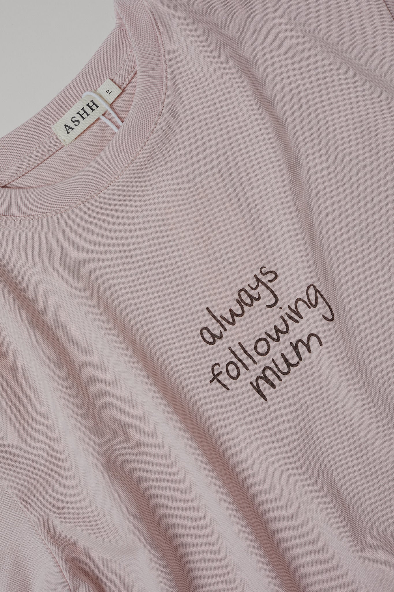 Always Following Mum Boxy Oversized Tee - Heritage Pink