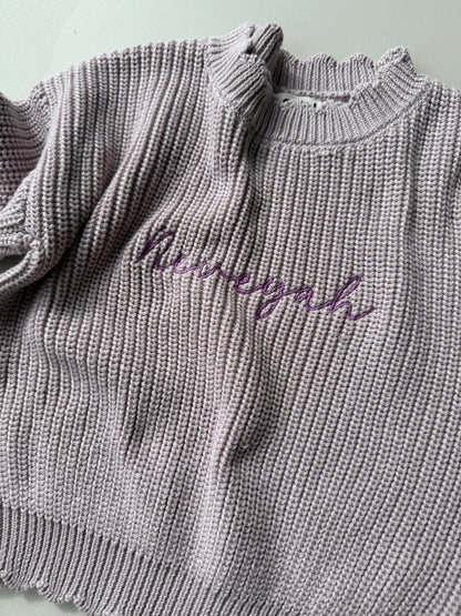 Sunday Knit Sweater - Plum