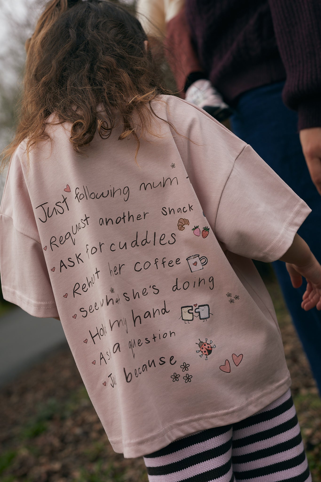 Always Following Mum Boxy Oversized Tee - Heritage Pink